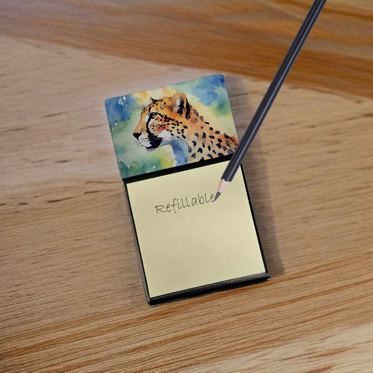Cheetah Sticky Note Holder