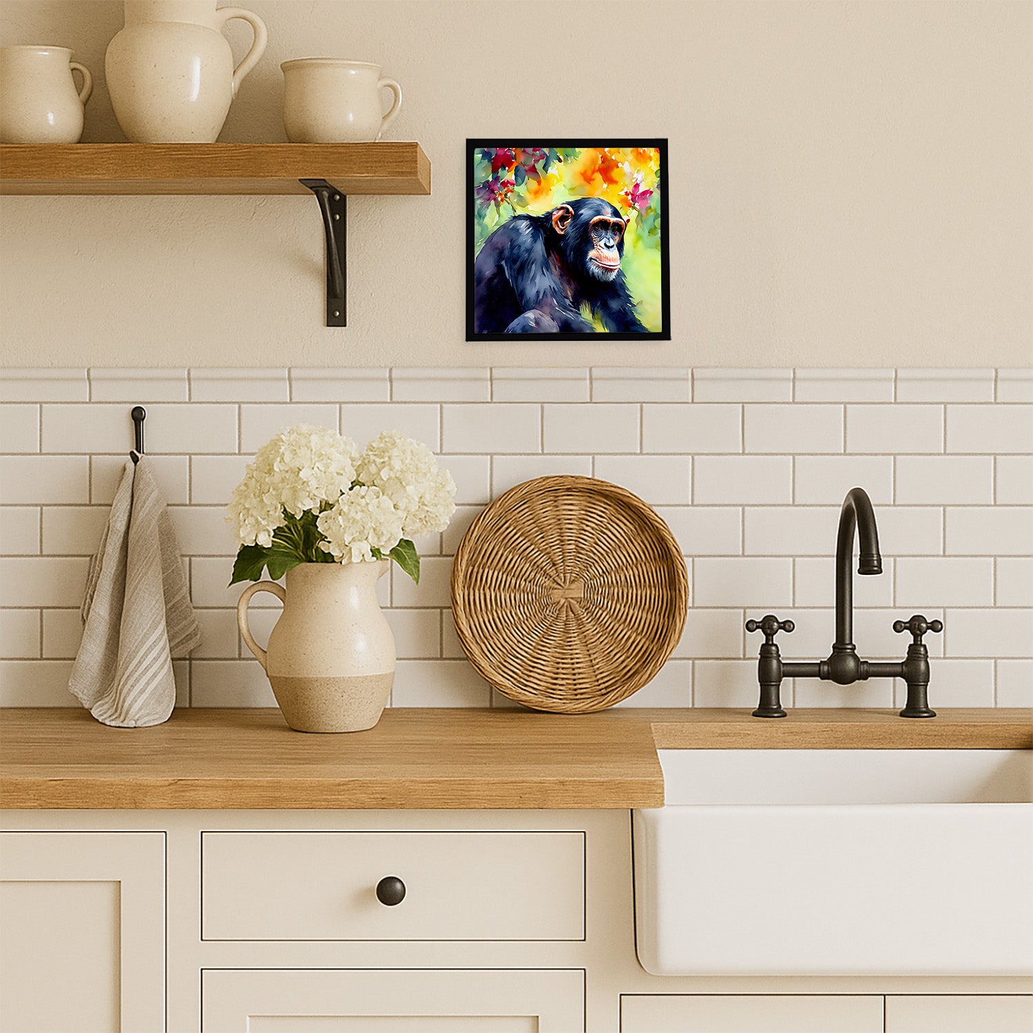 Caroline's Treasures Chimpanzee Framed Metal Print