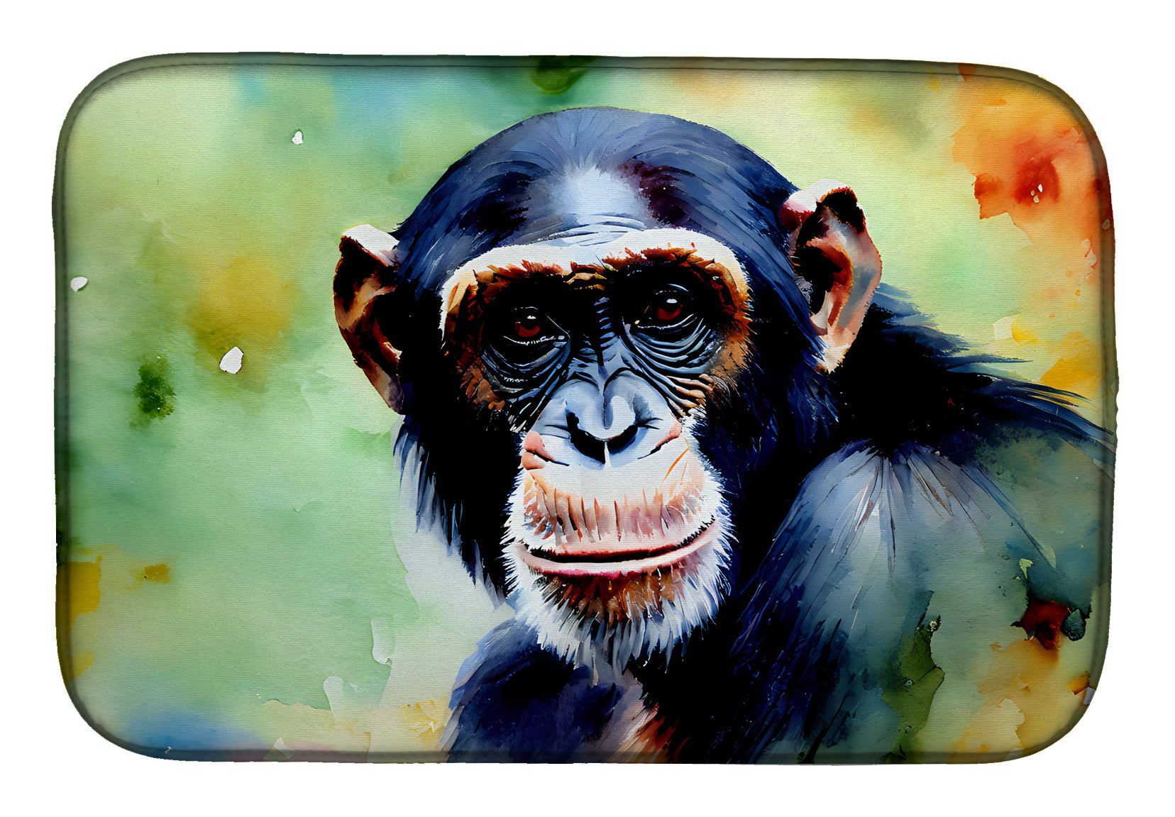 Caroline's Treasures Chimpanzee Dish Drying Mat