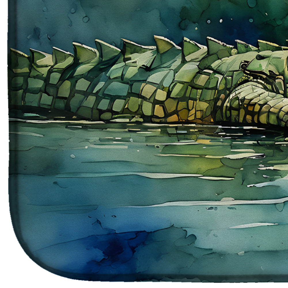 Caroline's Treasures Crocodile Dish Drying Mat