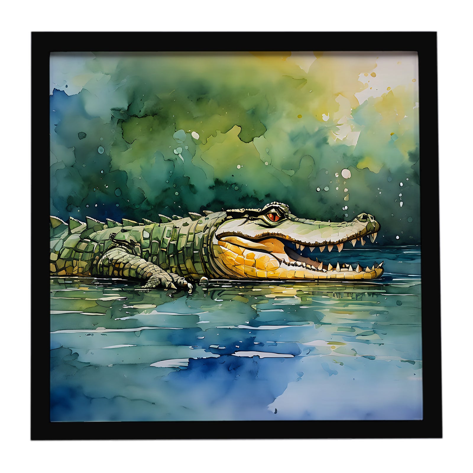 Caroline's Treasures Crocodile Framed Metal Print