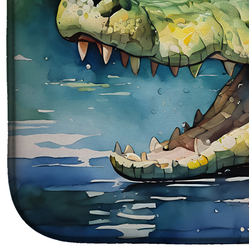 Caroline's Treasures Crocodile Dish Drying Mat