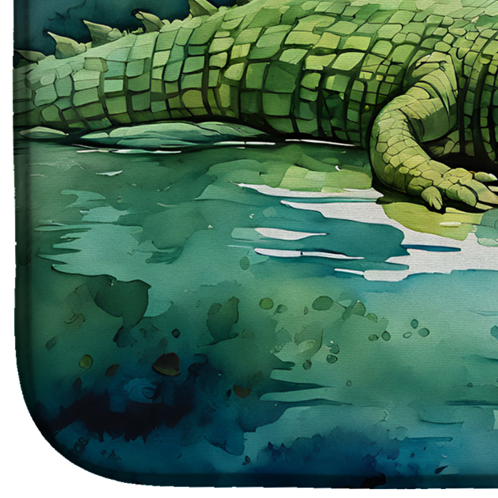 Caroline's Treasures Crocodile Dish Drying Mat