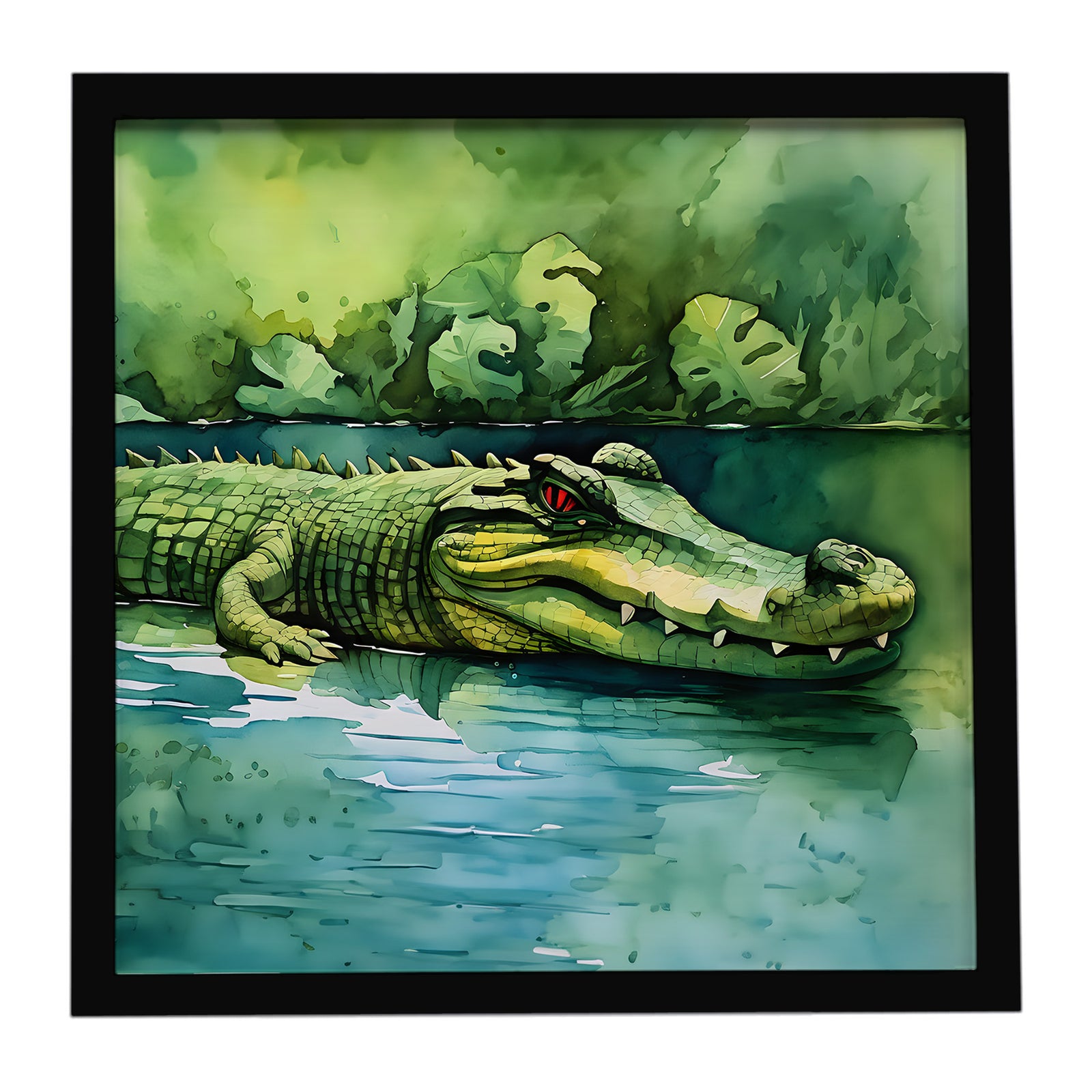Caroline's Treasures Crocodile Framed Metal Print