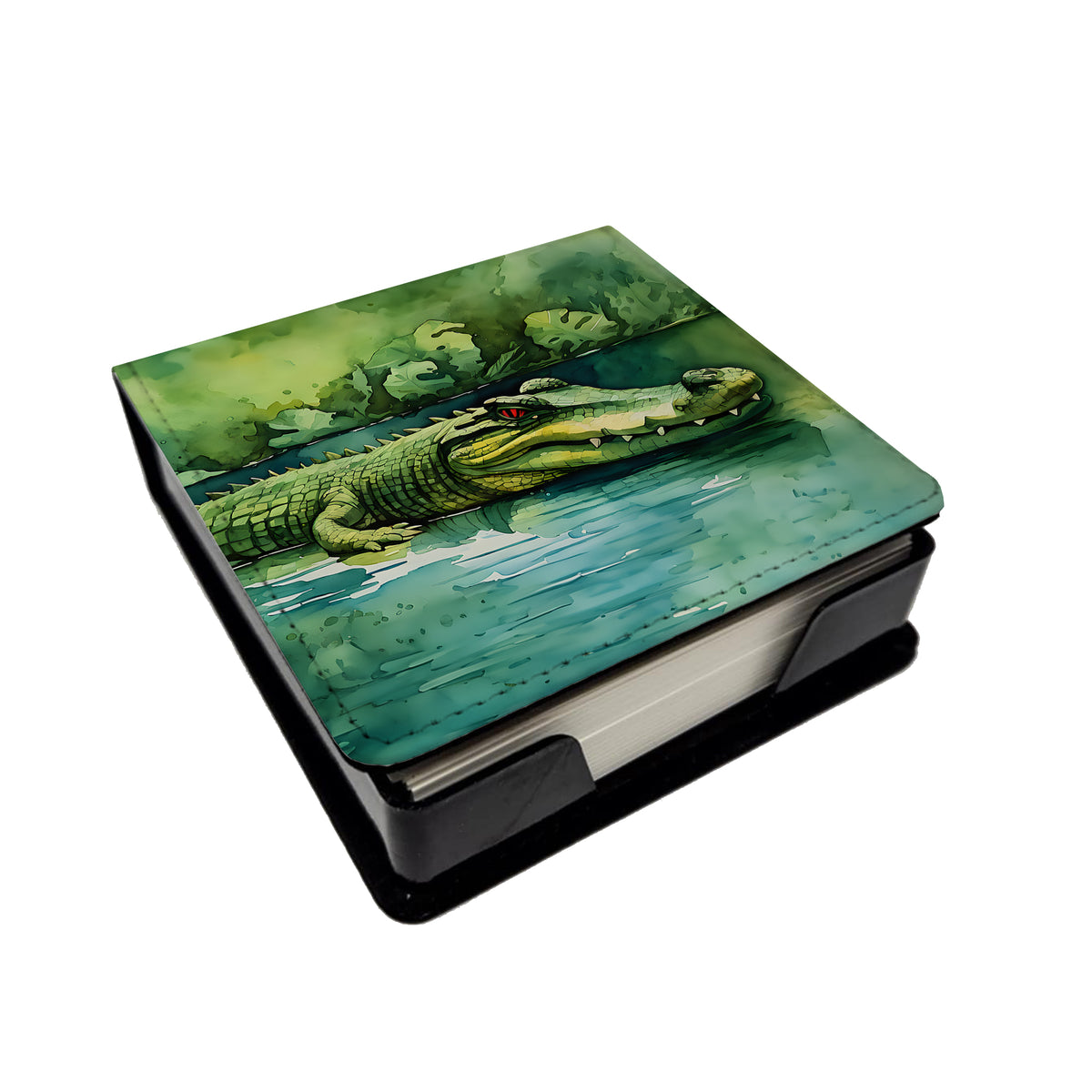 Caroline's Treasures Crocodile PU Leather Note Paper Holder