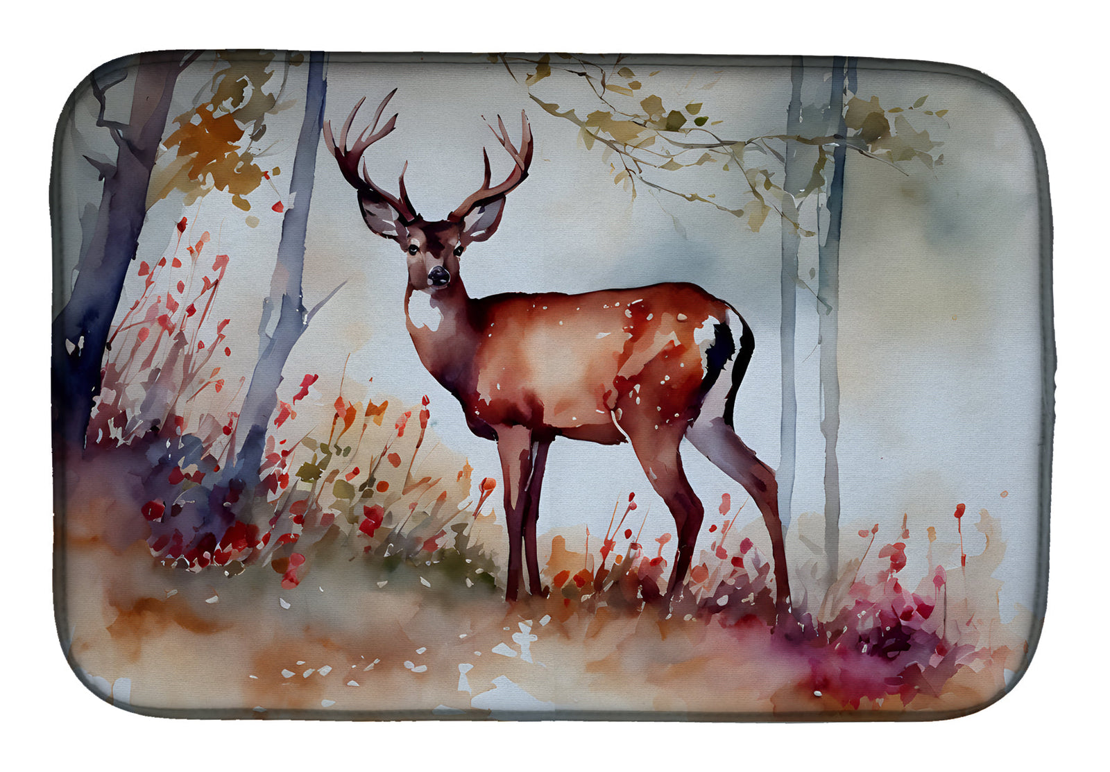 Caroline's Treasures Deer Dish Drying Mat