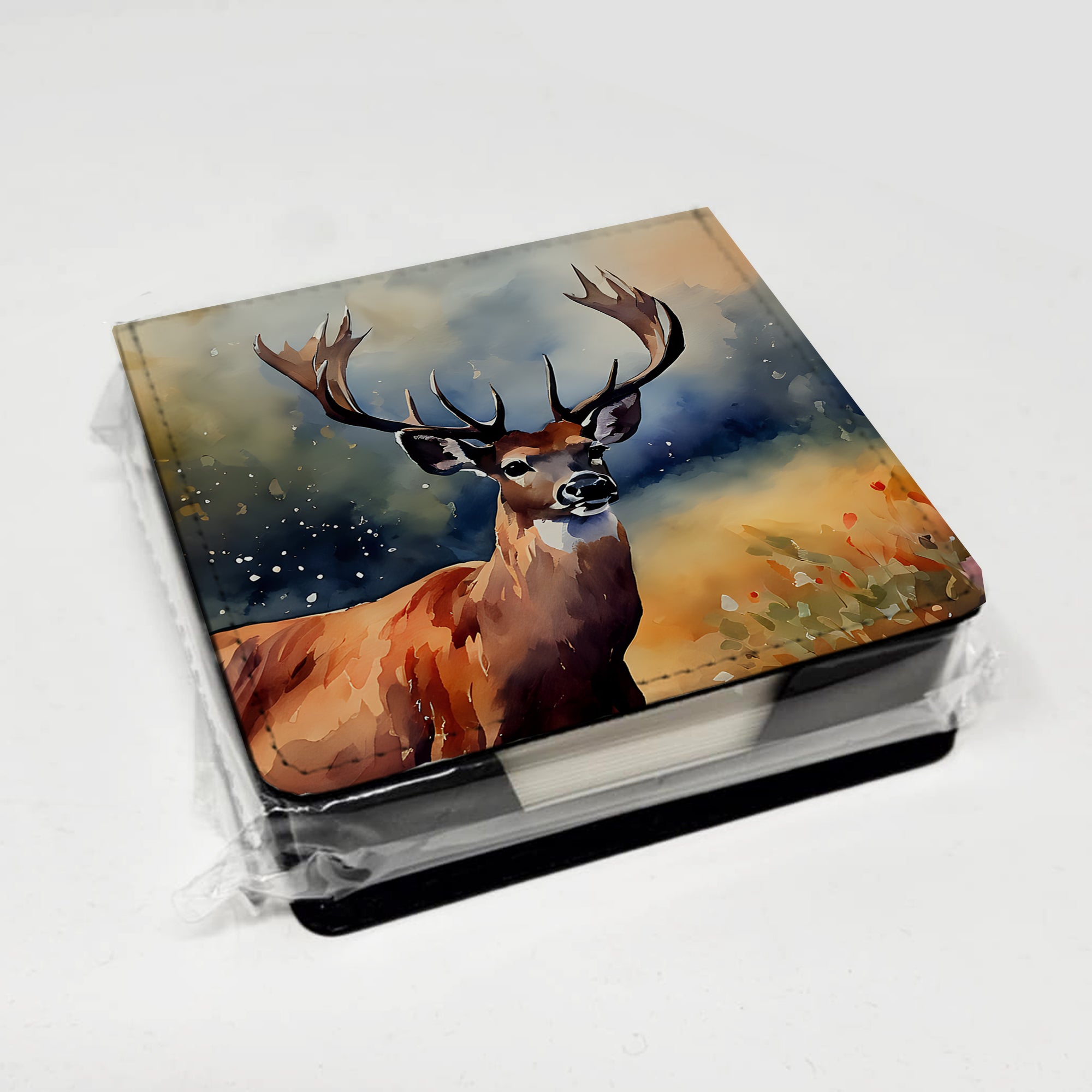 Caroline's Treasures Deer PU Leather Note Paper Holder