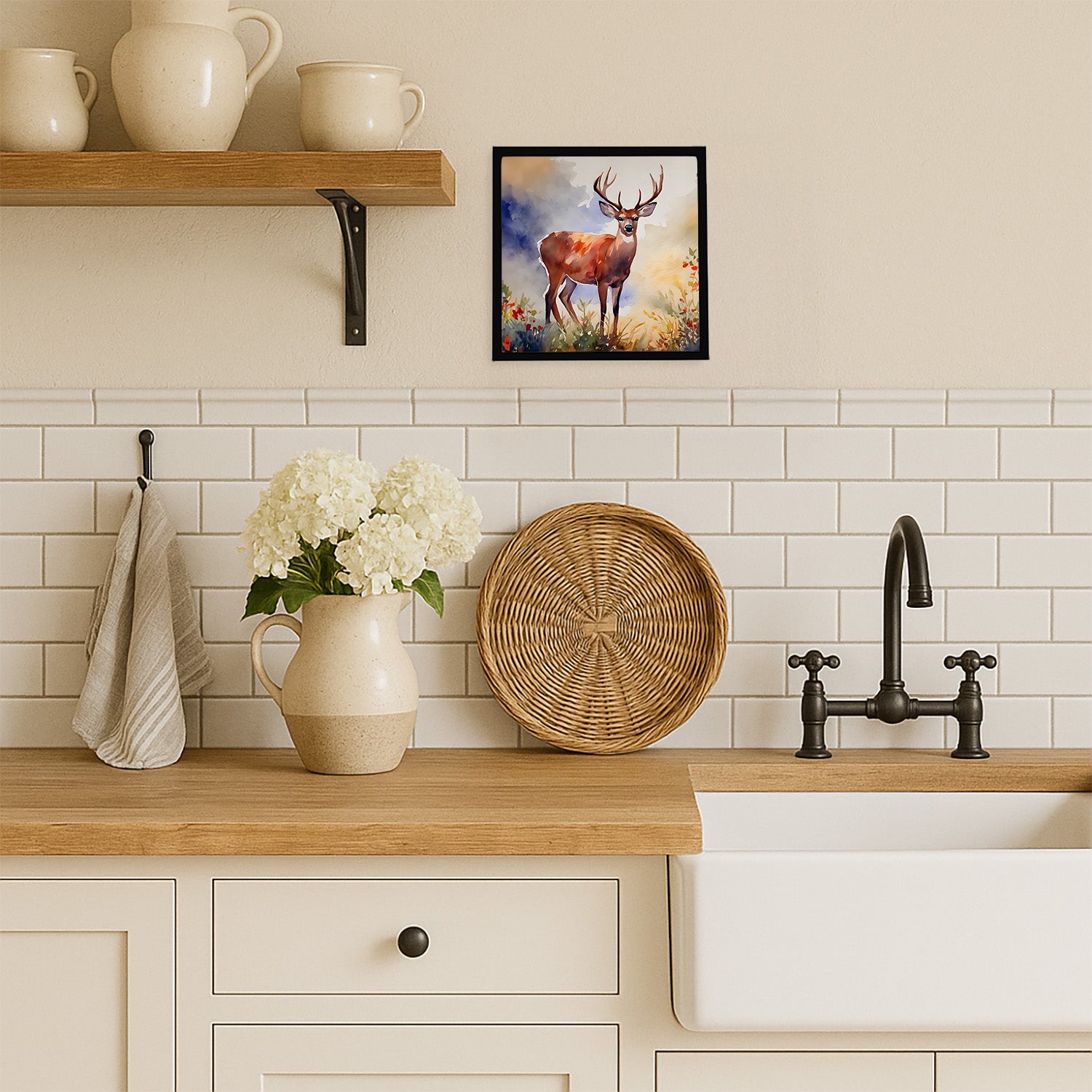 Caroline's Treasures Deer Framed Metal Print