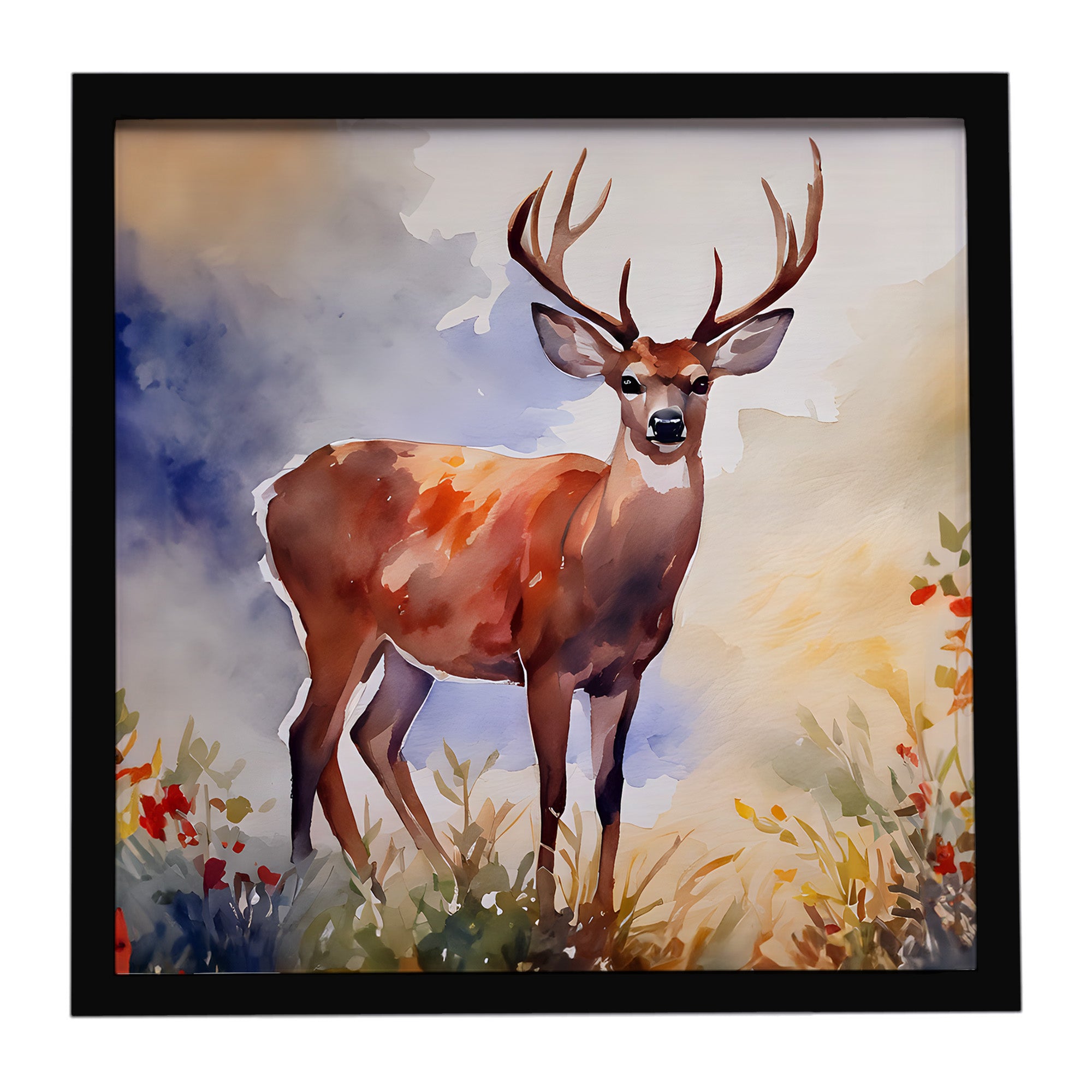 Caroline's Treasures Deer Framed Metal Print