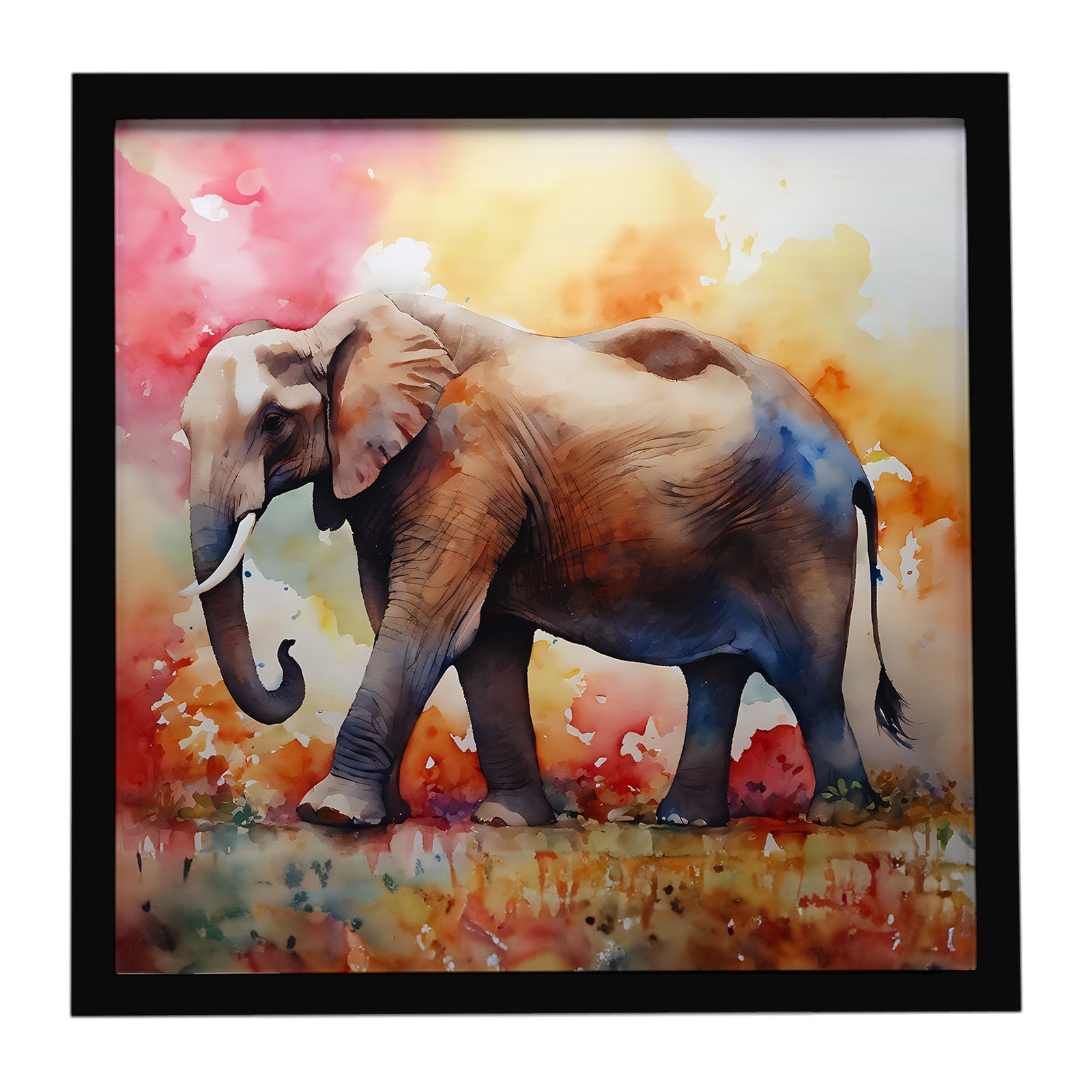 Caroline's Treasures Elephant Framed Metal Print