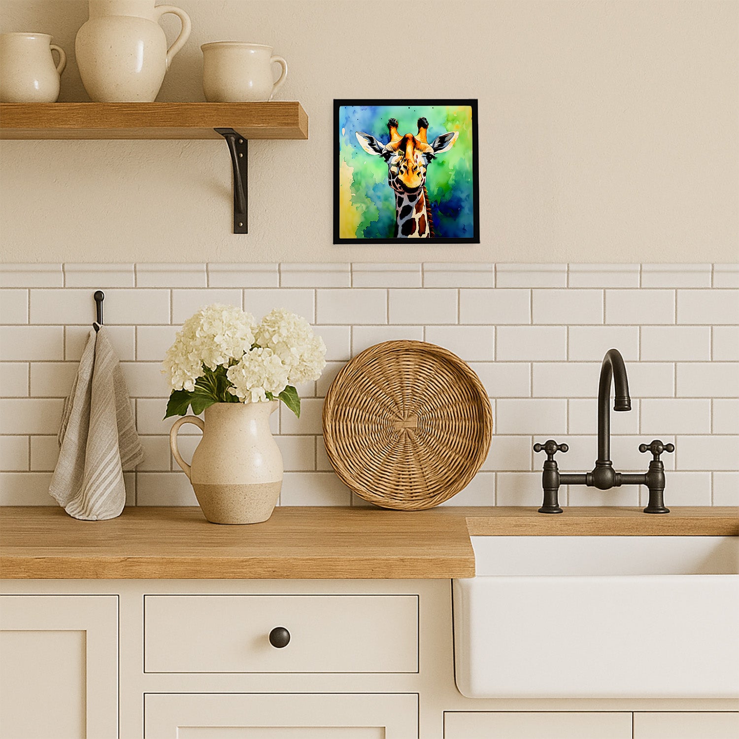 Caroline's Treasures Giraffe Framed Metal Print