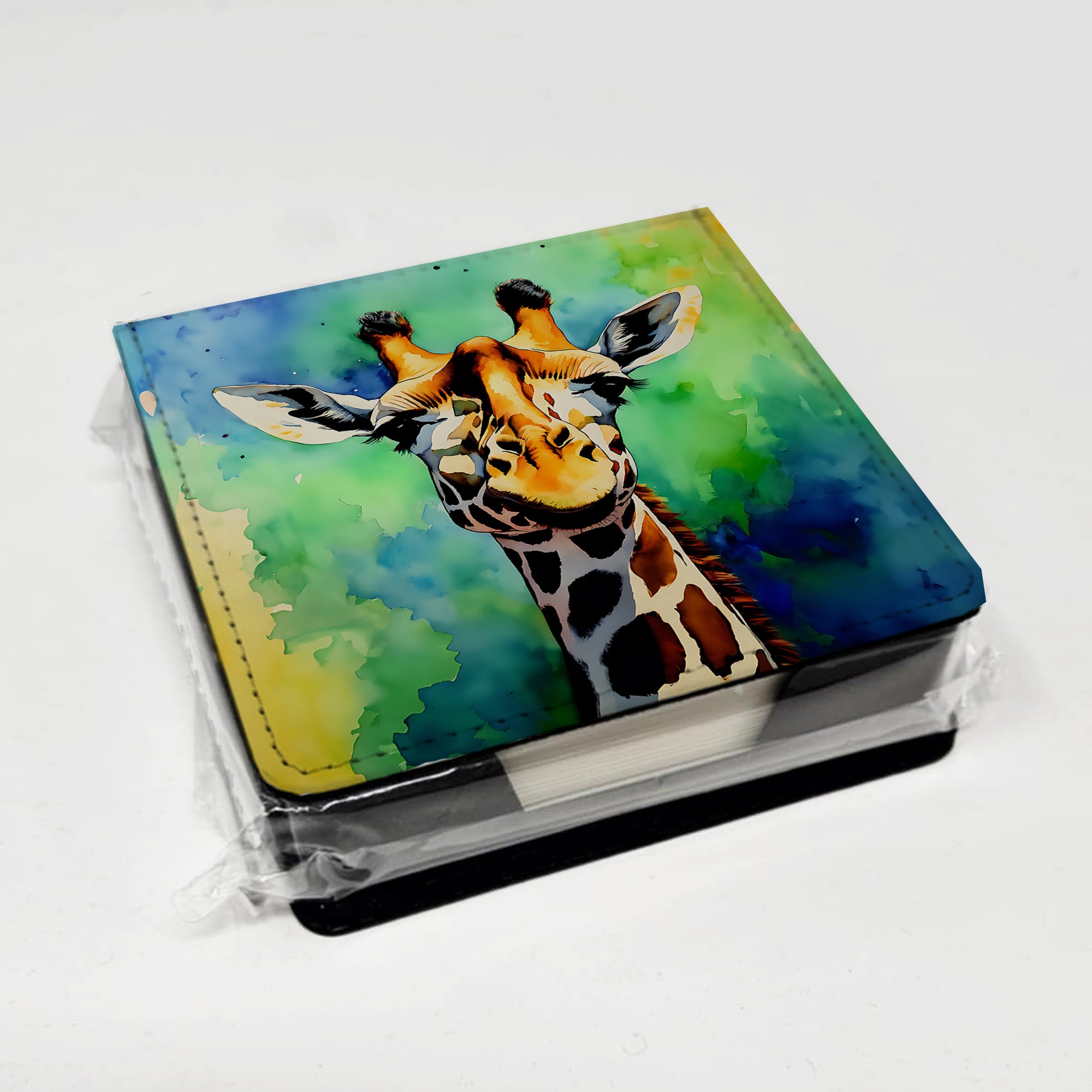 Caroline's Treasures Giraffe PU Leather Note Paper Holder