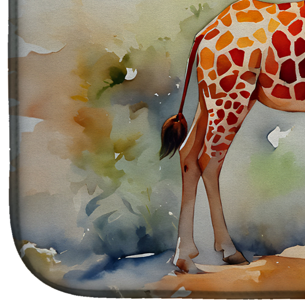 Caroline's Treasures Giraffe Dish Drying Mat