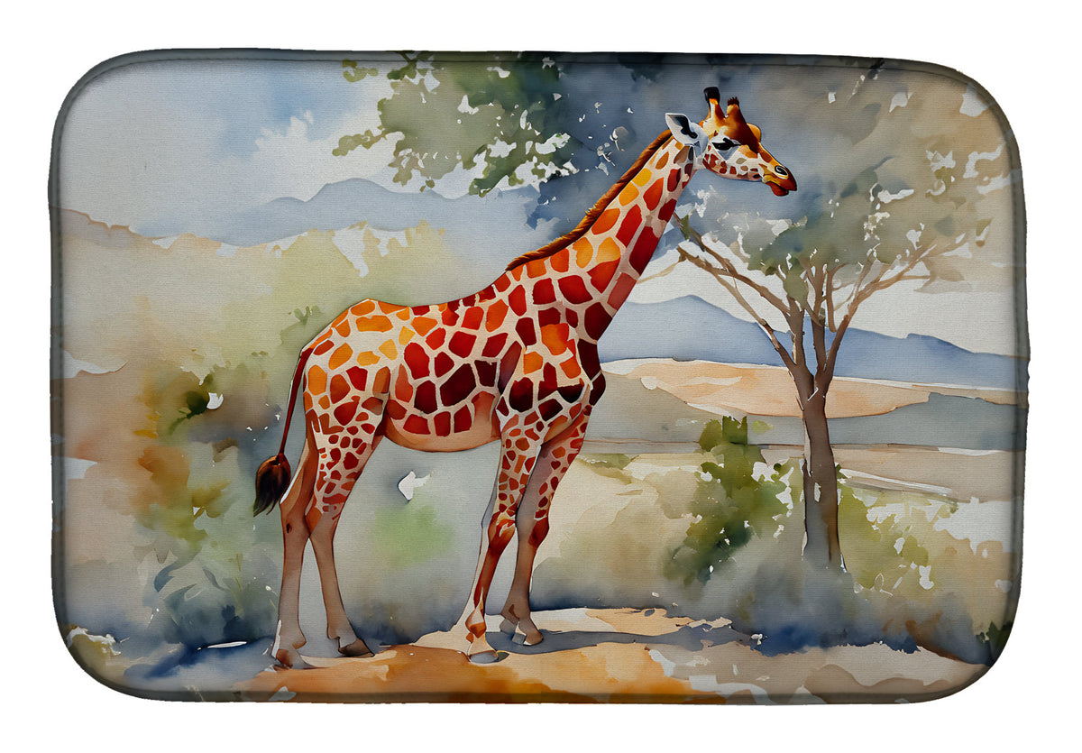 Caroline's Treasures Giraffe Dish Drying Mat