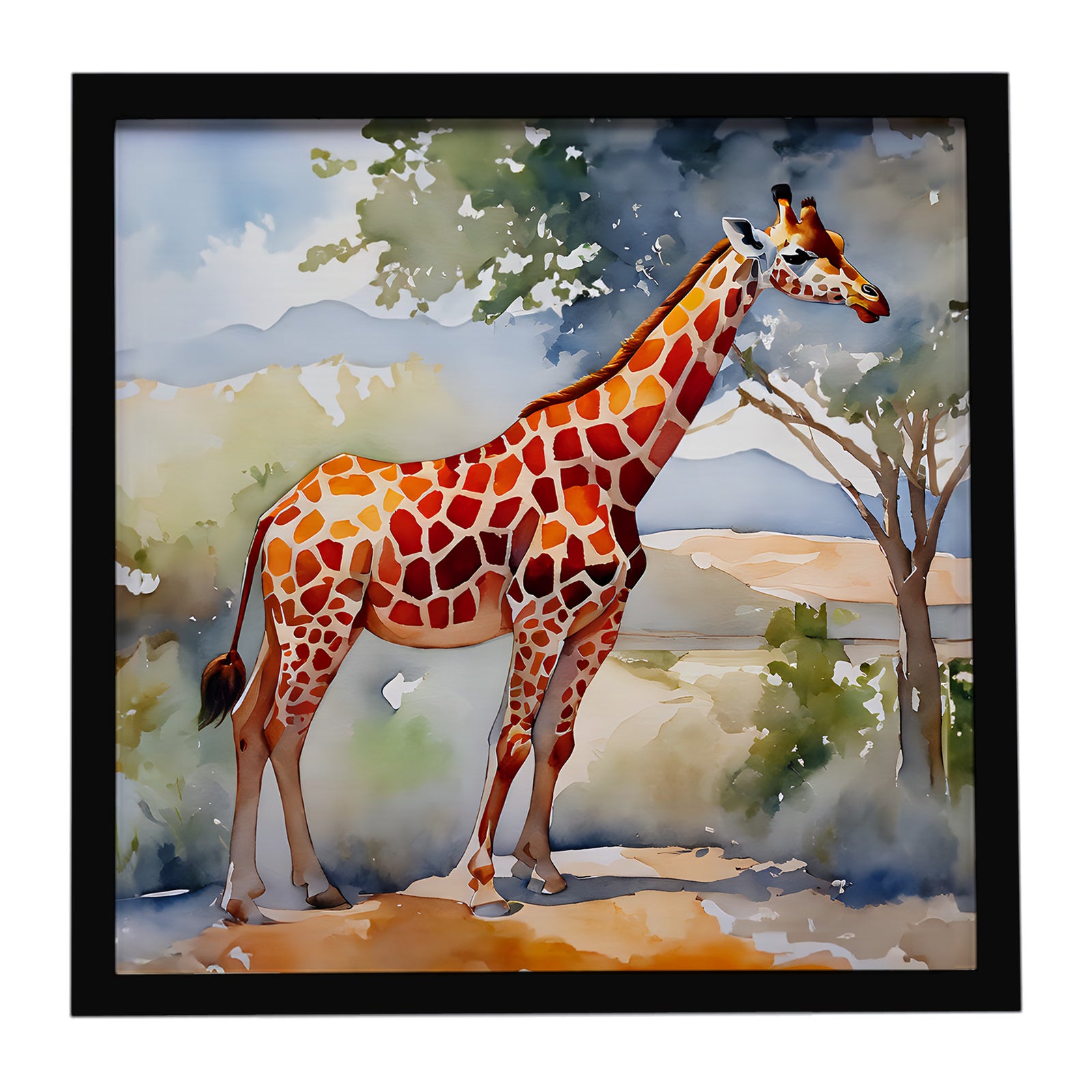 Caroline's Treasures Giraffe Framed Metal Print