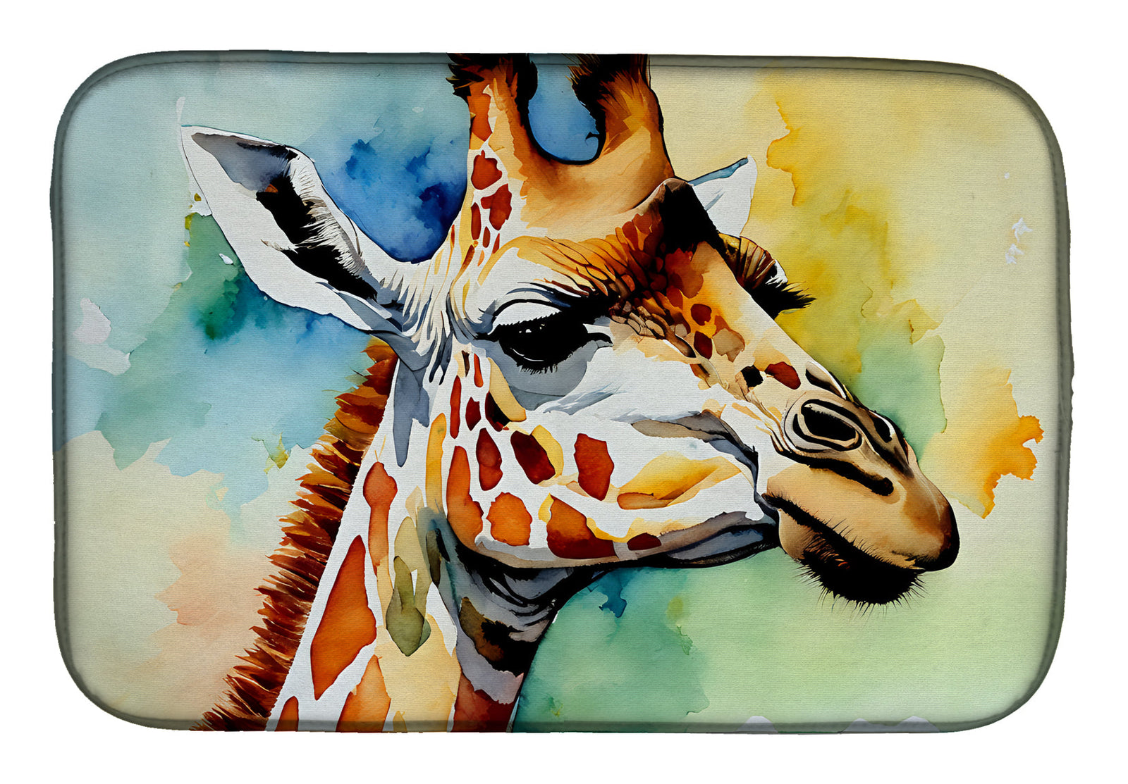 Caroline's Treasures Giraffe Dish Drying Mat