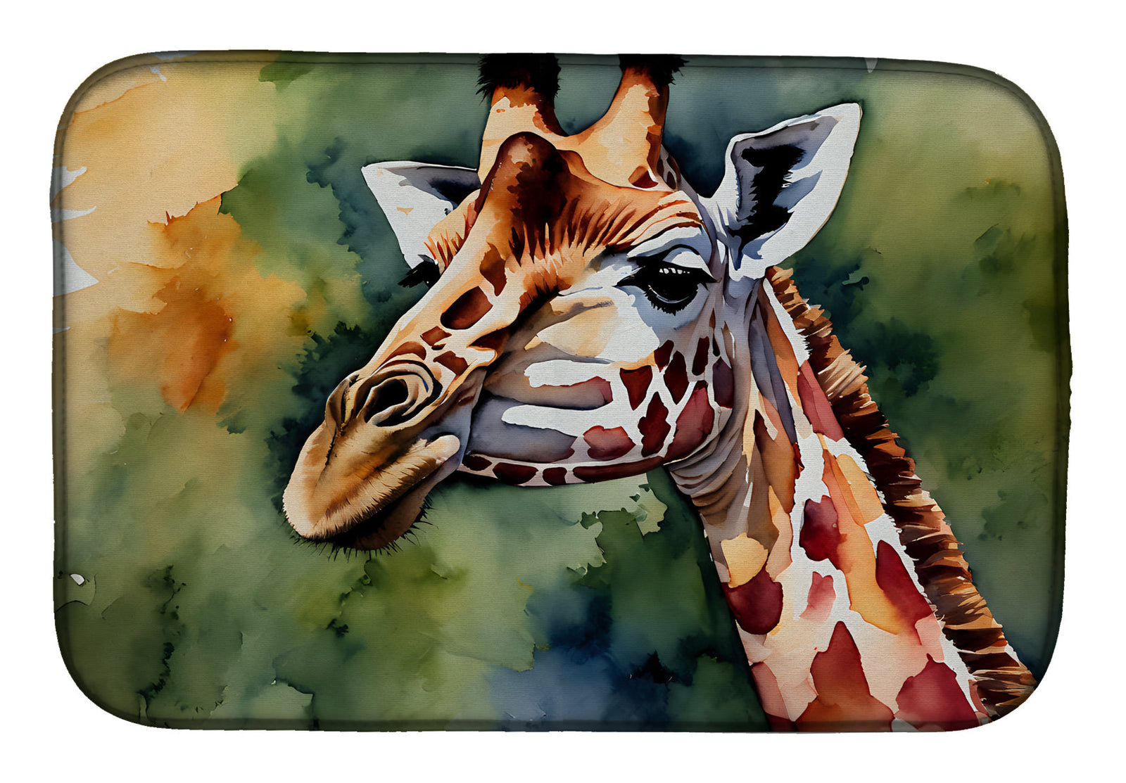 Caroline's Treasures Giraffe Dish Drying Mat