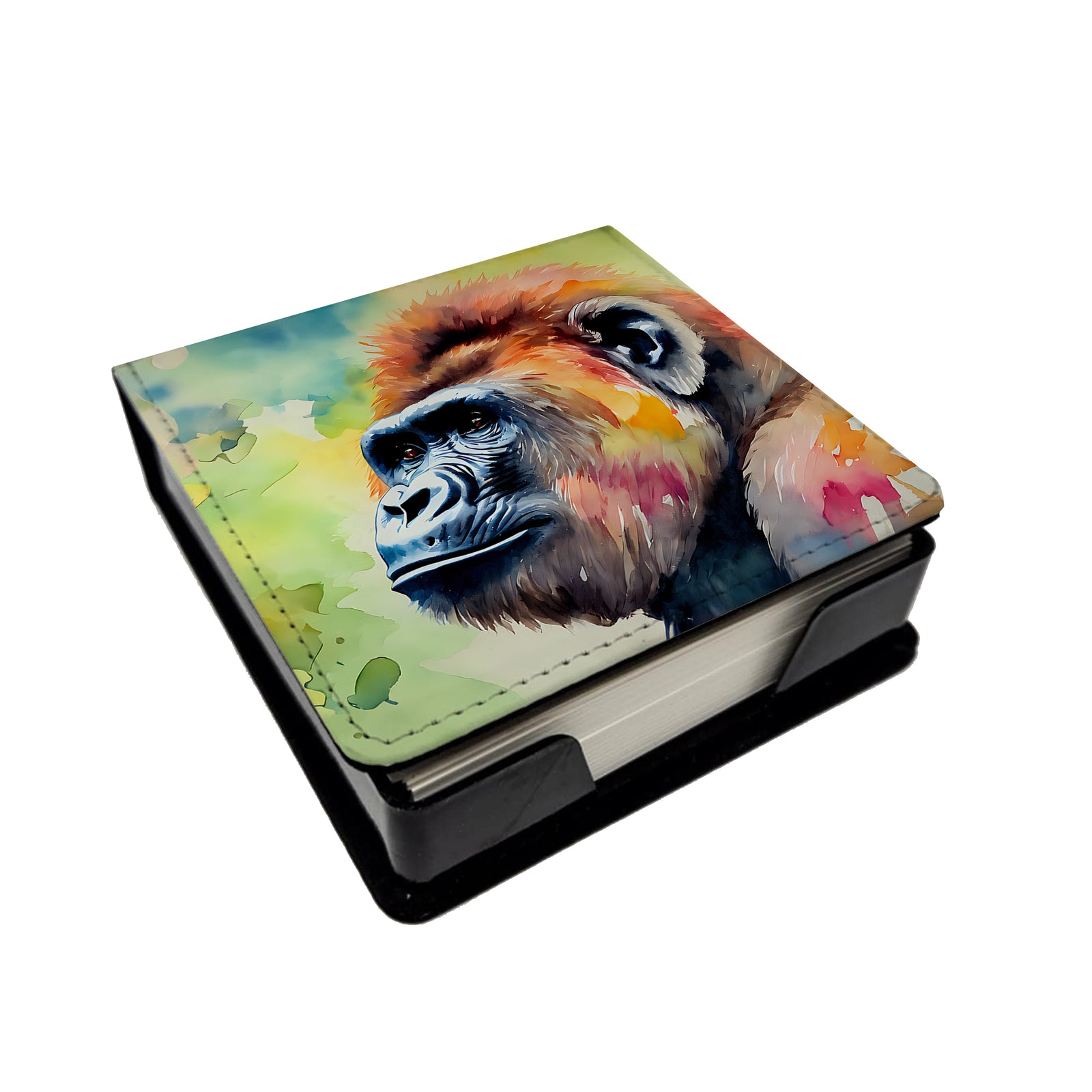 Caroline's Treasures Gorilla PU Leather Note Paper Holder