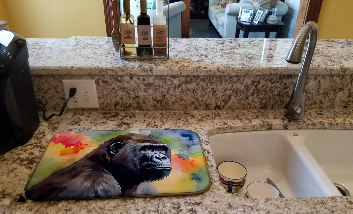 Caroline's Treasures Gorilla Dish Drying Mat