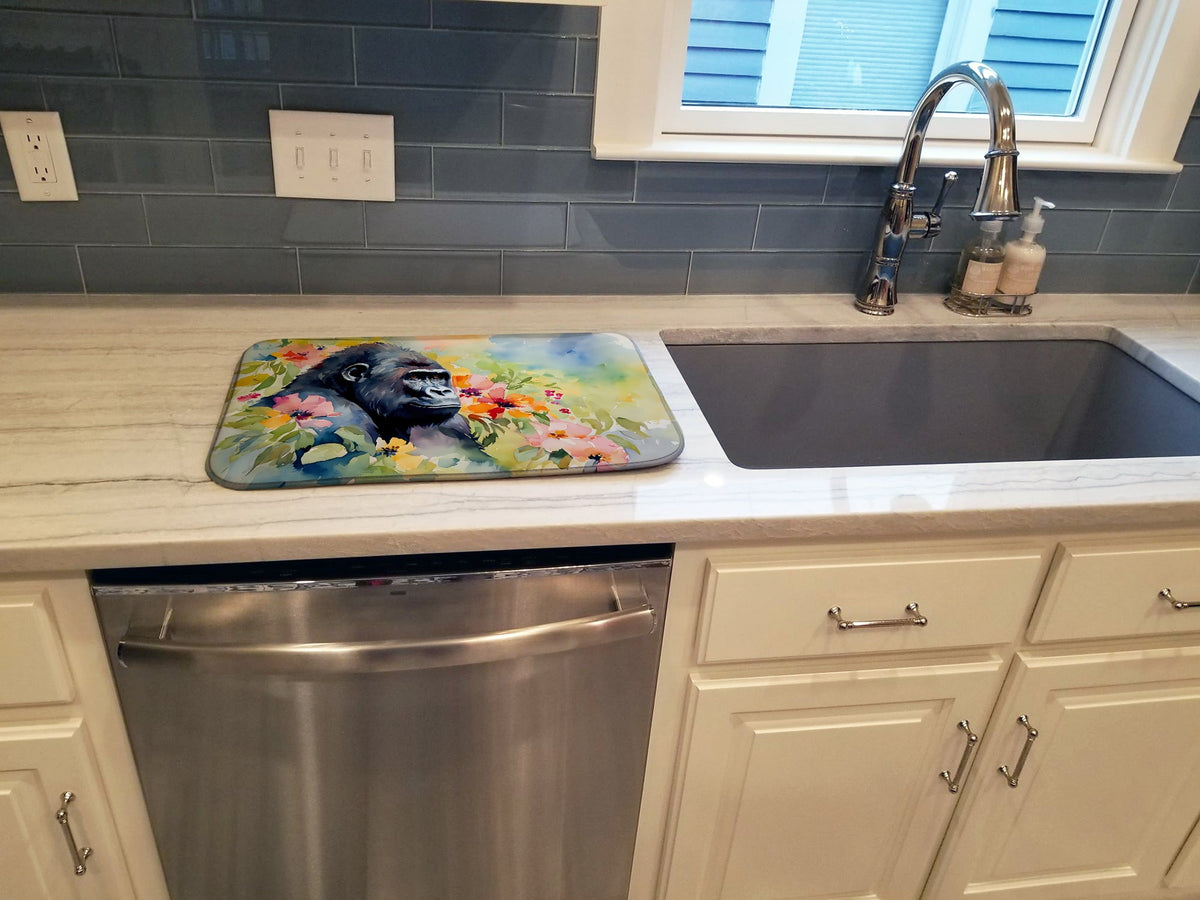 Caroline's Treasures Gorilla Dish Drying Mat