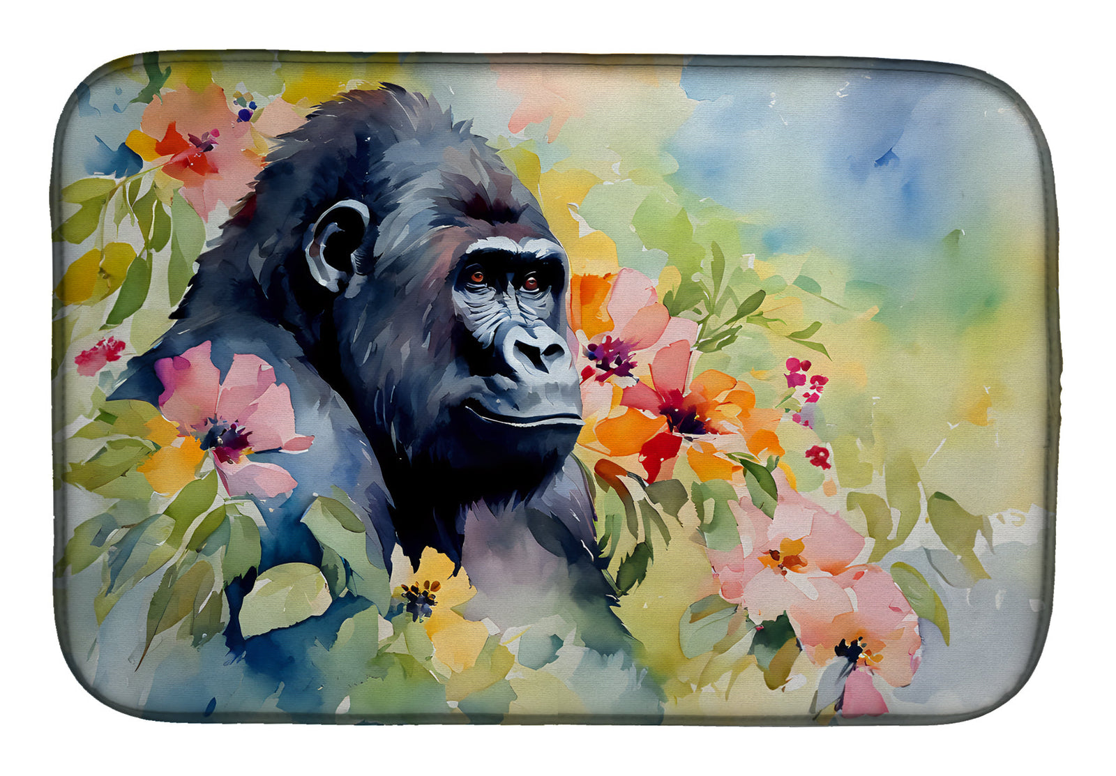 Caroline's Treasures Gorilla Dish Drying Mat