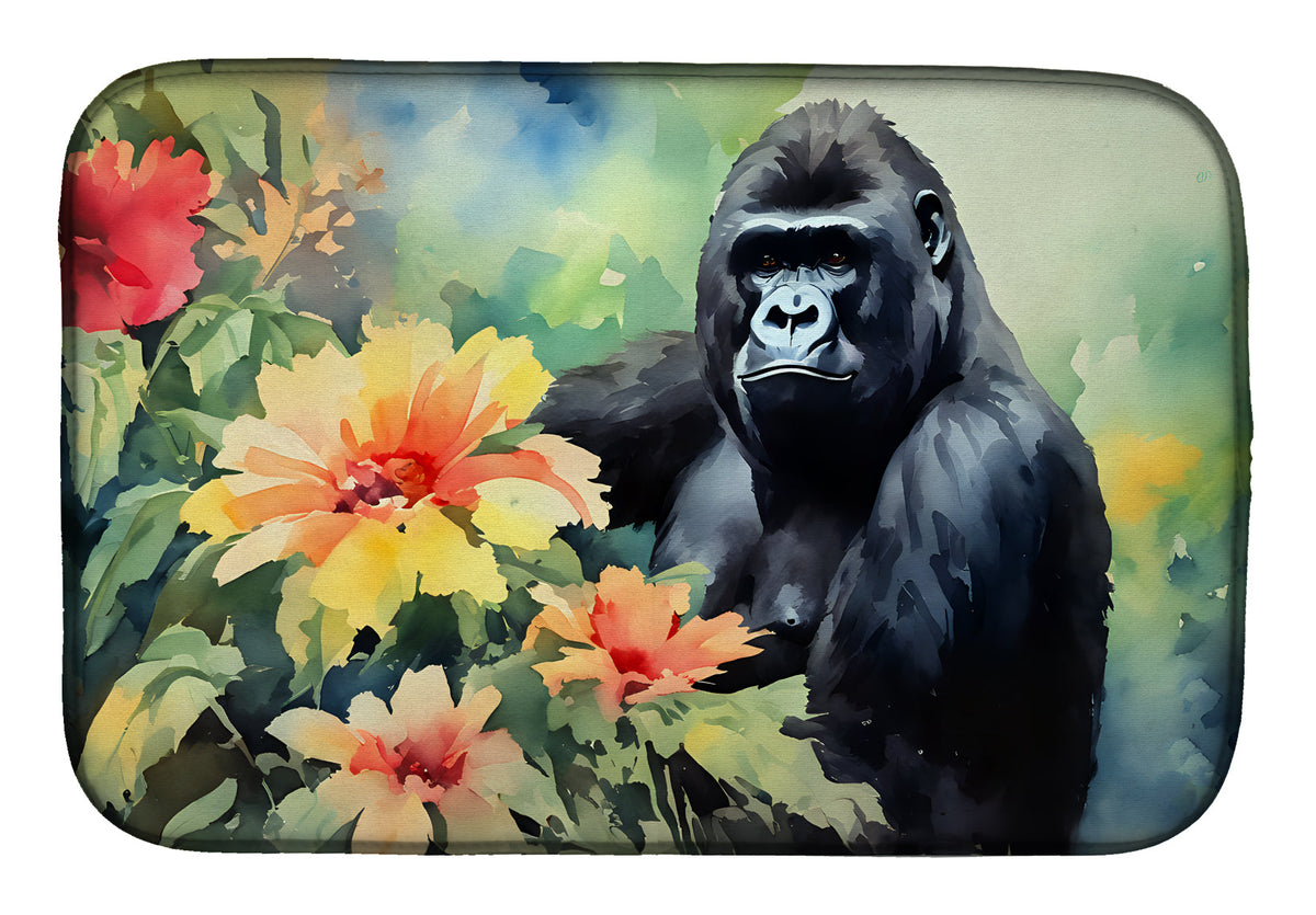 Caroline's Treasures Gorilla Dish Drying Mat