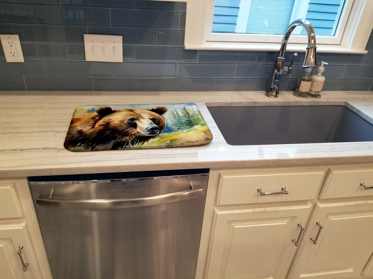 Caroline's Treasures Grizzly Bear Dish Drying Mat