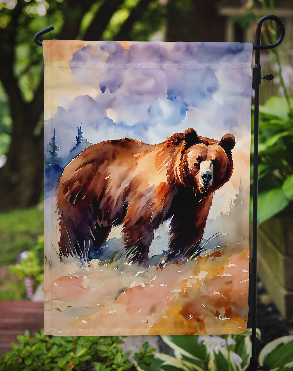 Grizzly Bear Garden Flag