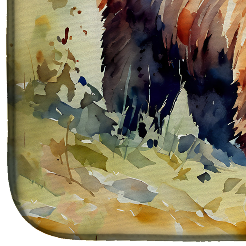 Caroline's Treasures Grizzly Bear Dish Drying Mat