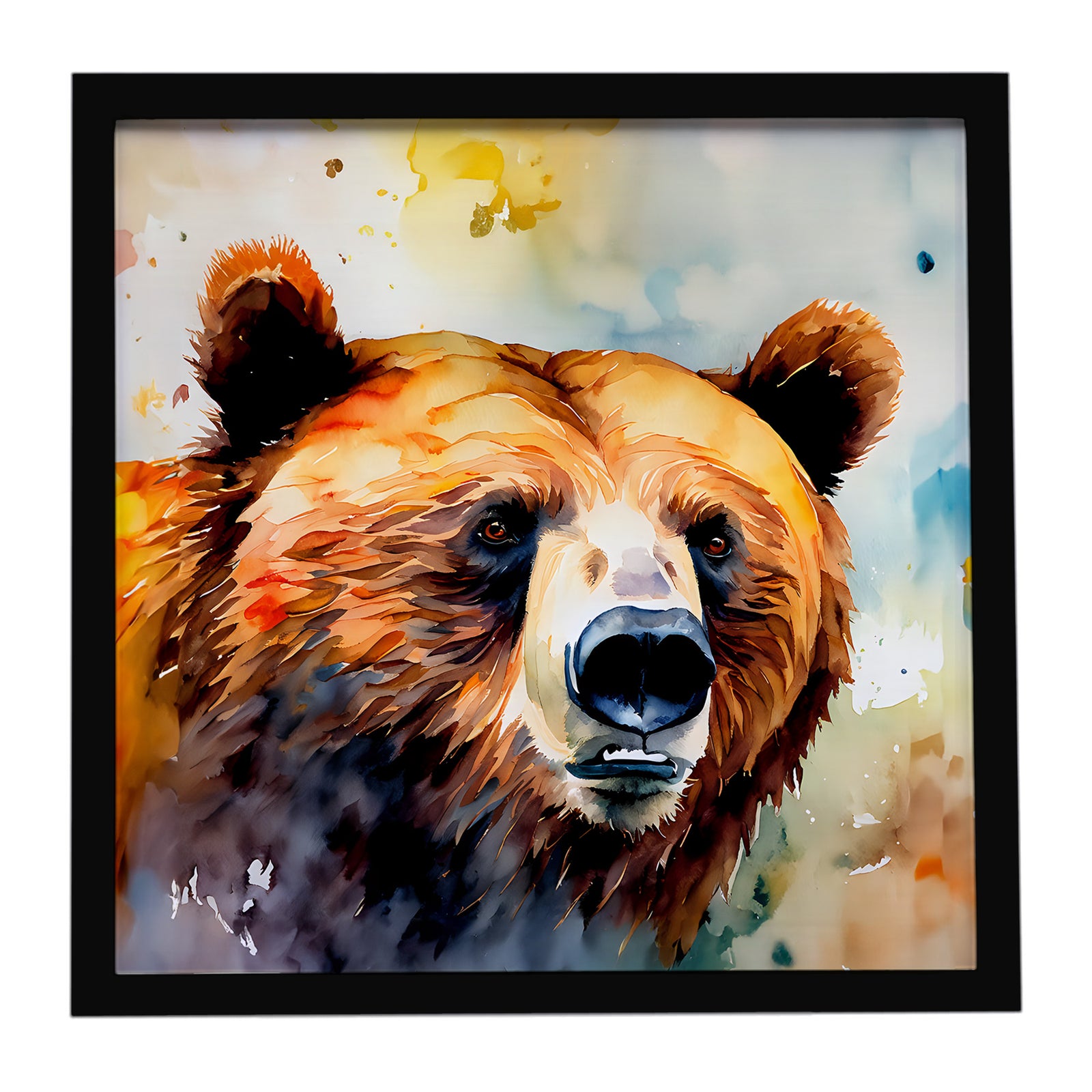 Caroline's Treasures Grizzly Bear Framed Metal Print