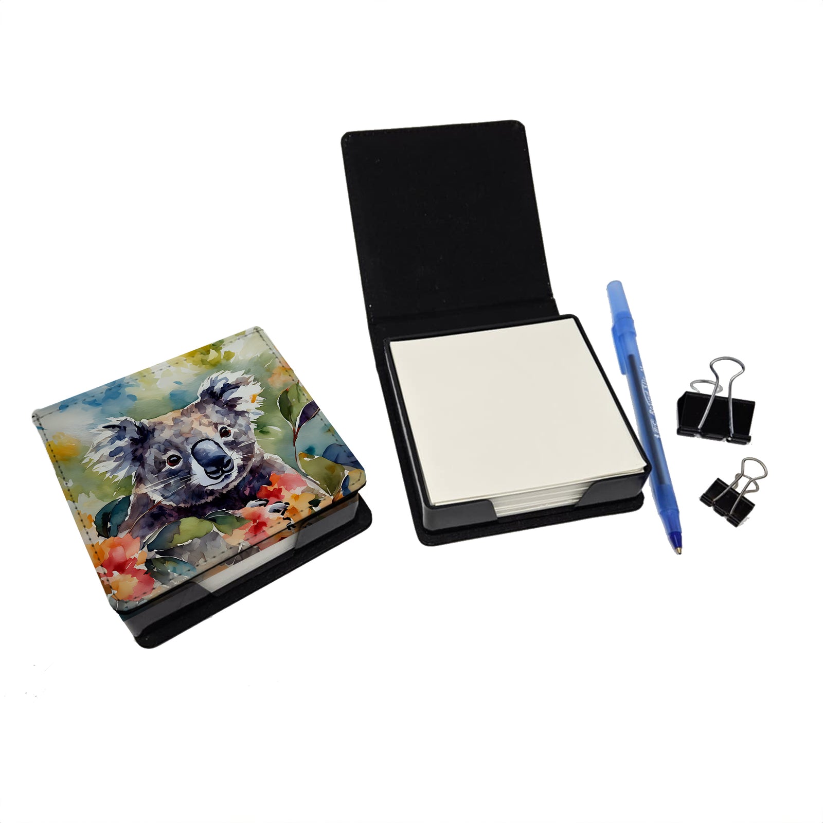 Caroline's Treasures Koala PU Leather Note Paper Holder