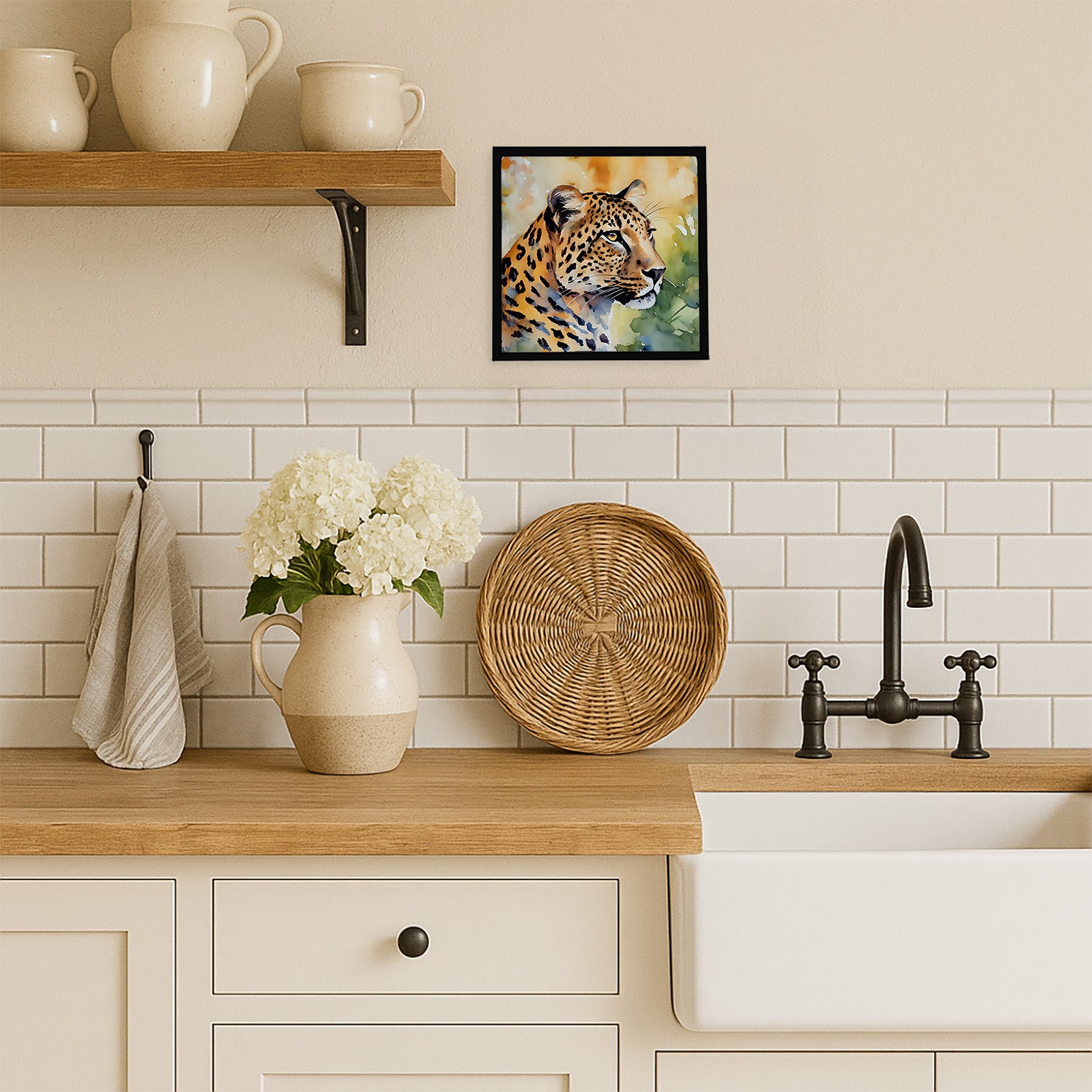 Caroline's Treasures Leopard Framed Metal Print