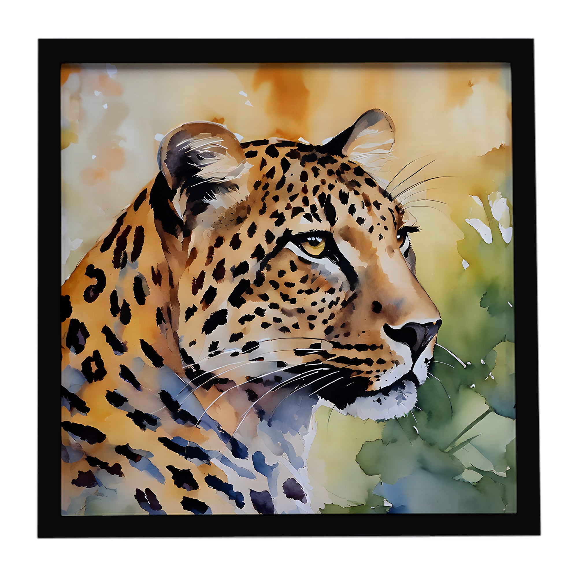 Caroline's Treasures Leopard Framed Metal Print
