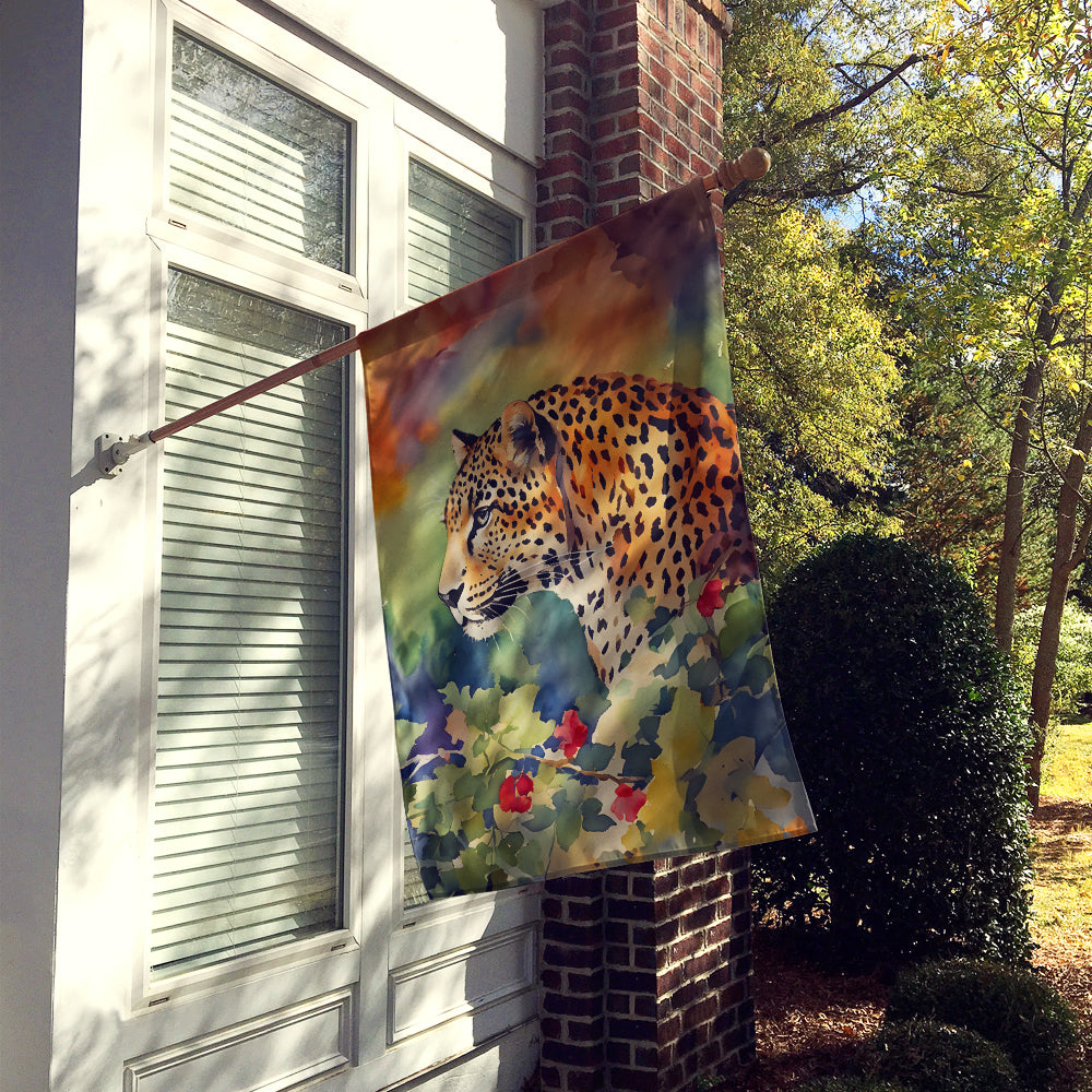 Caroline's Treasures Leopard House Flag