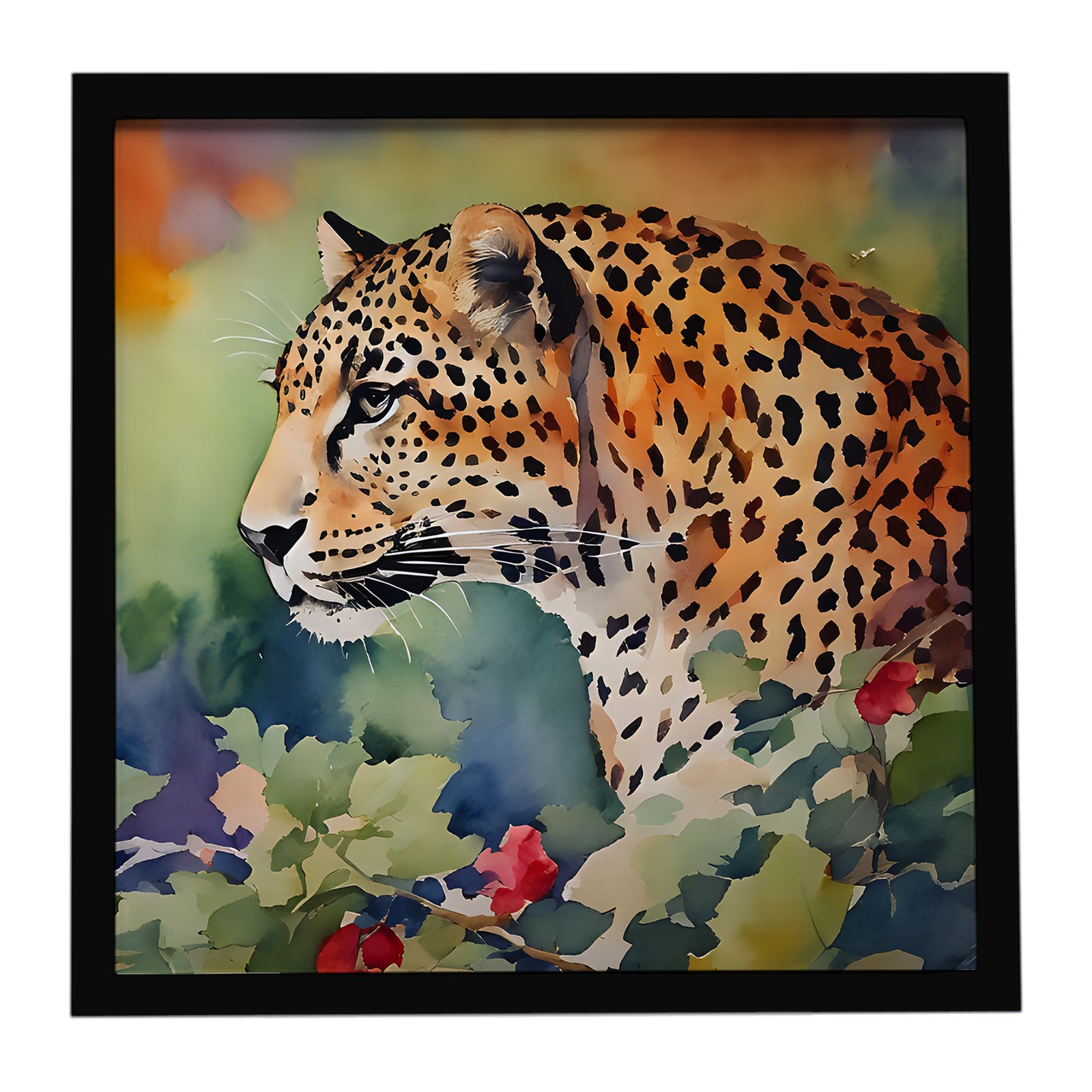 Caroline's Treasures Leopard Framed Metal Print