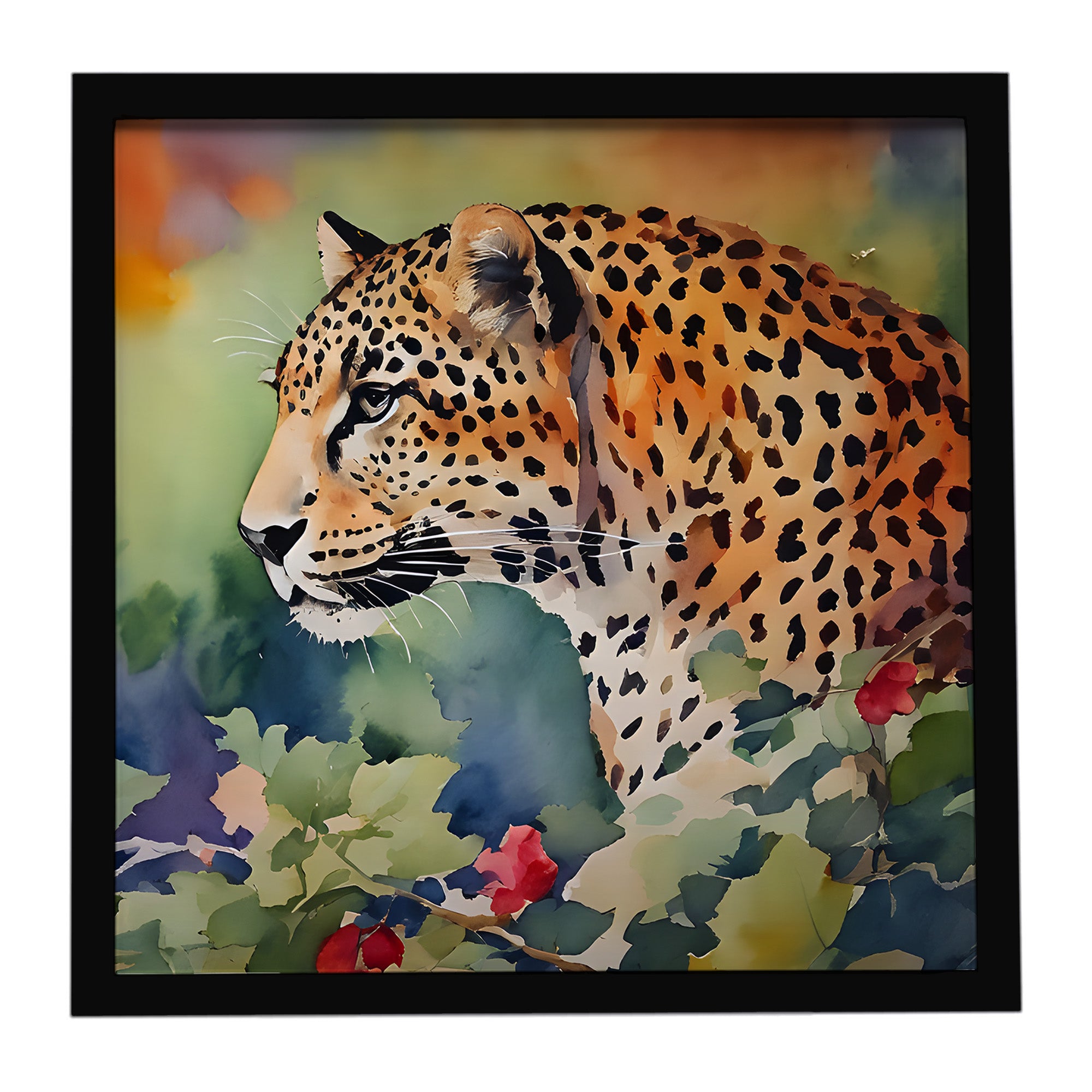 Caroline's Treasures Leopard Framed Metal Print