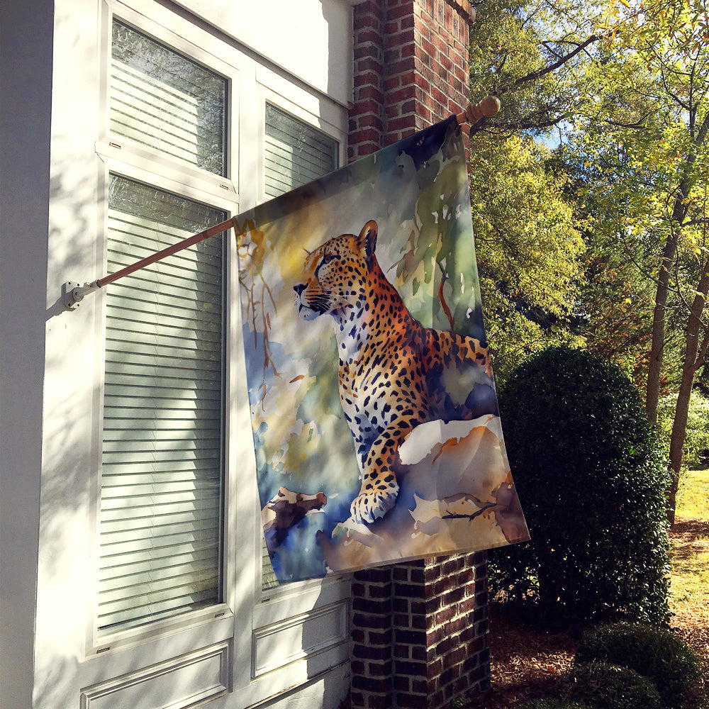 Caroline's Treasures Leopard House Flag