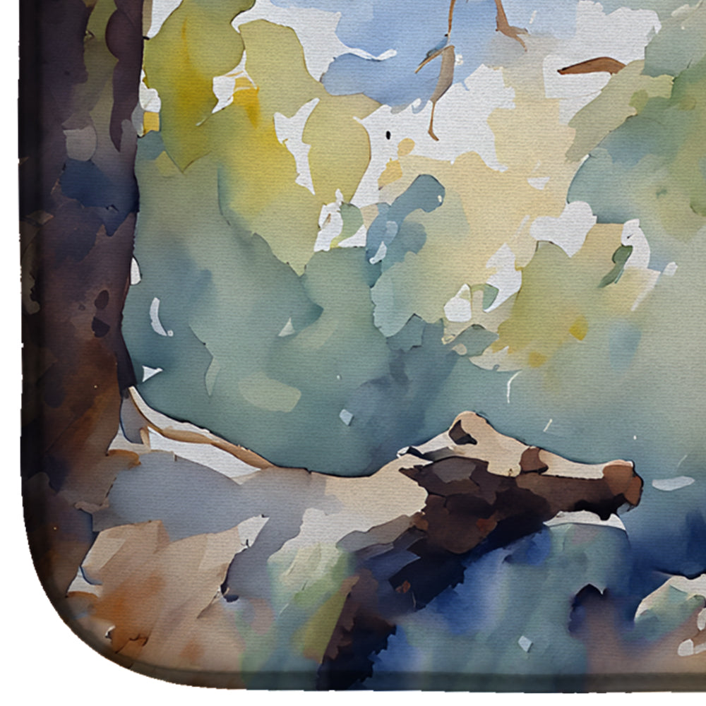 Caroline's Treasures Leopard Dish Drying Mat