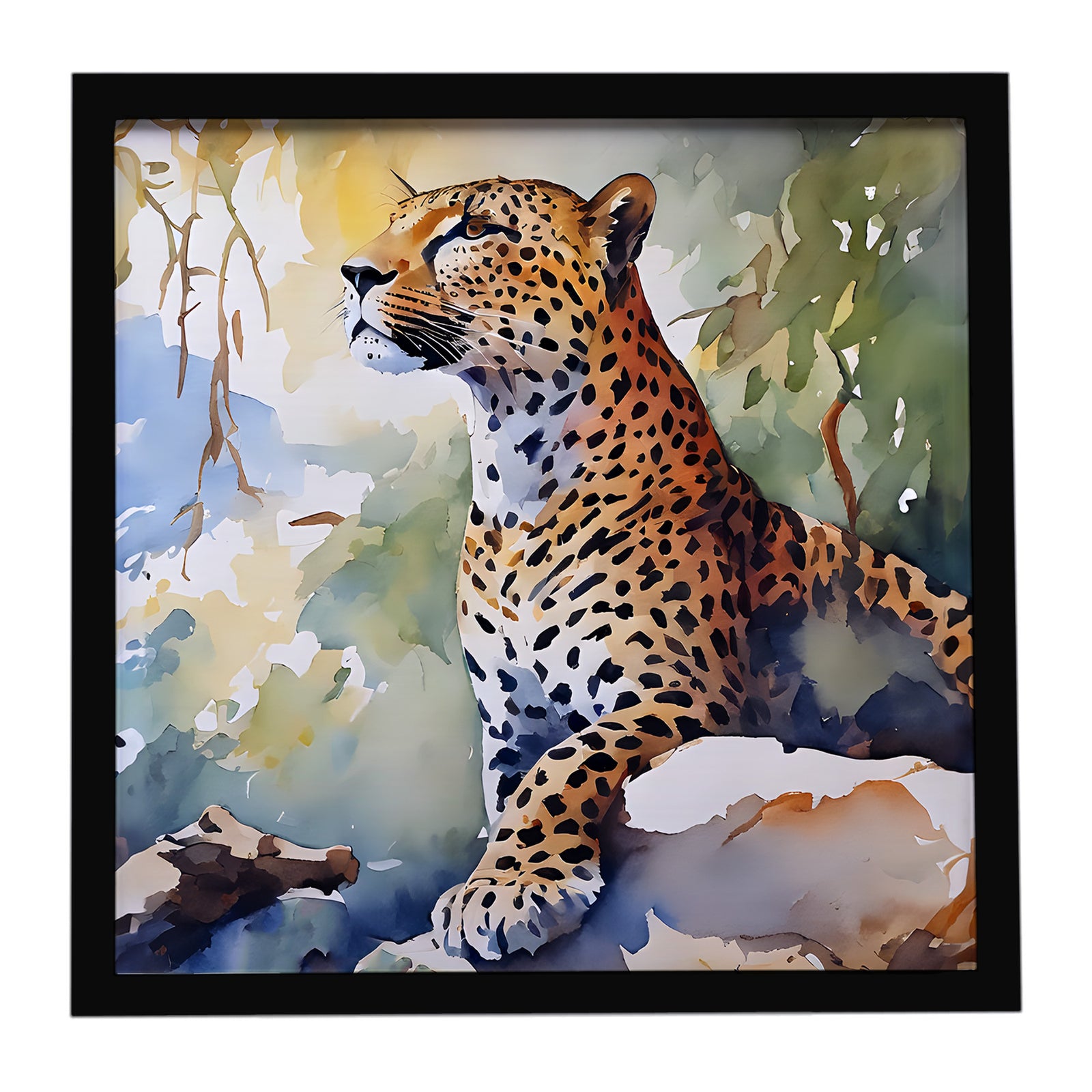 Caroline's Treasures Leopard Framed Metal Print