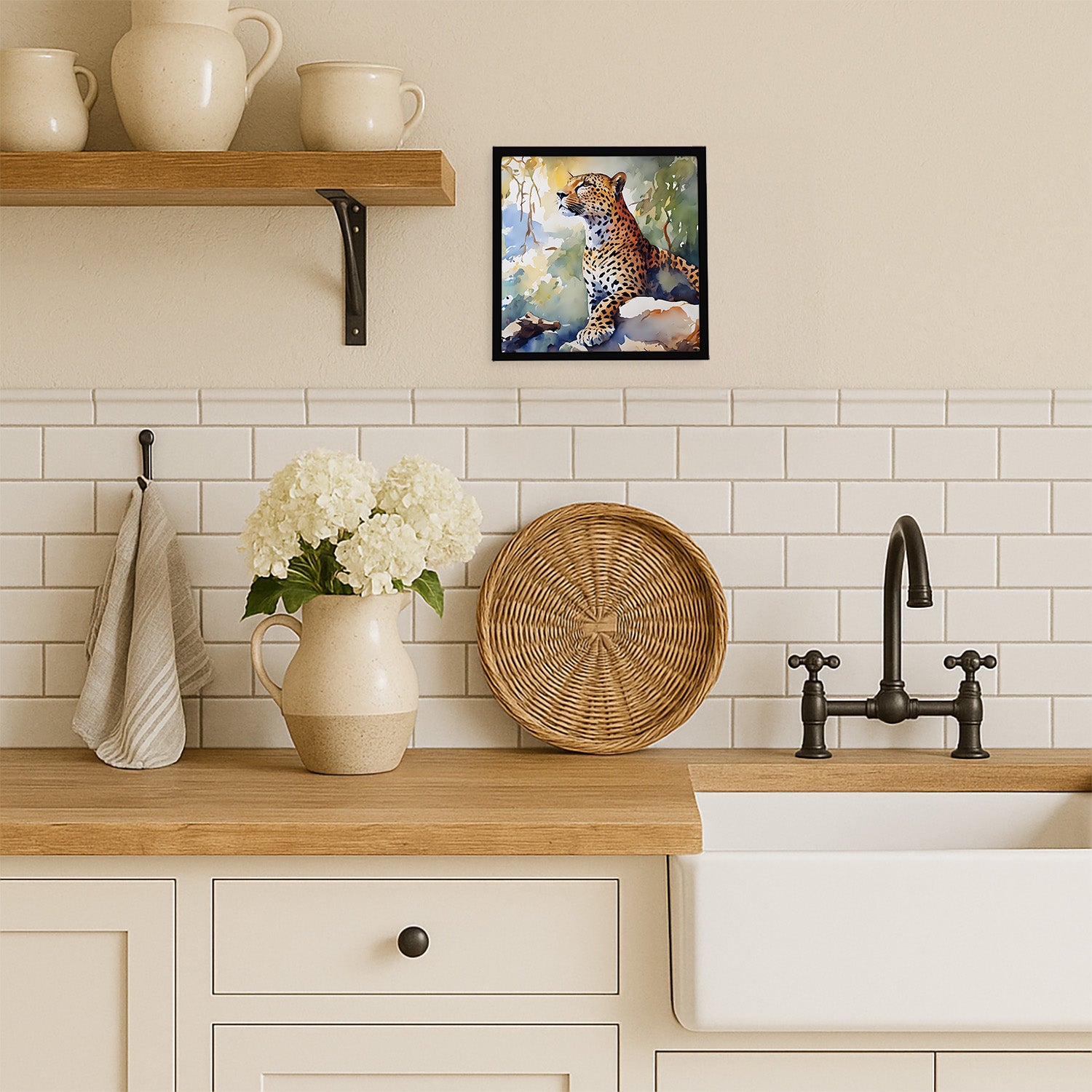 Caroline's Treasures Leopard Framed Metal Print