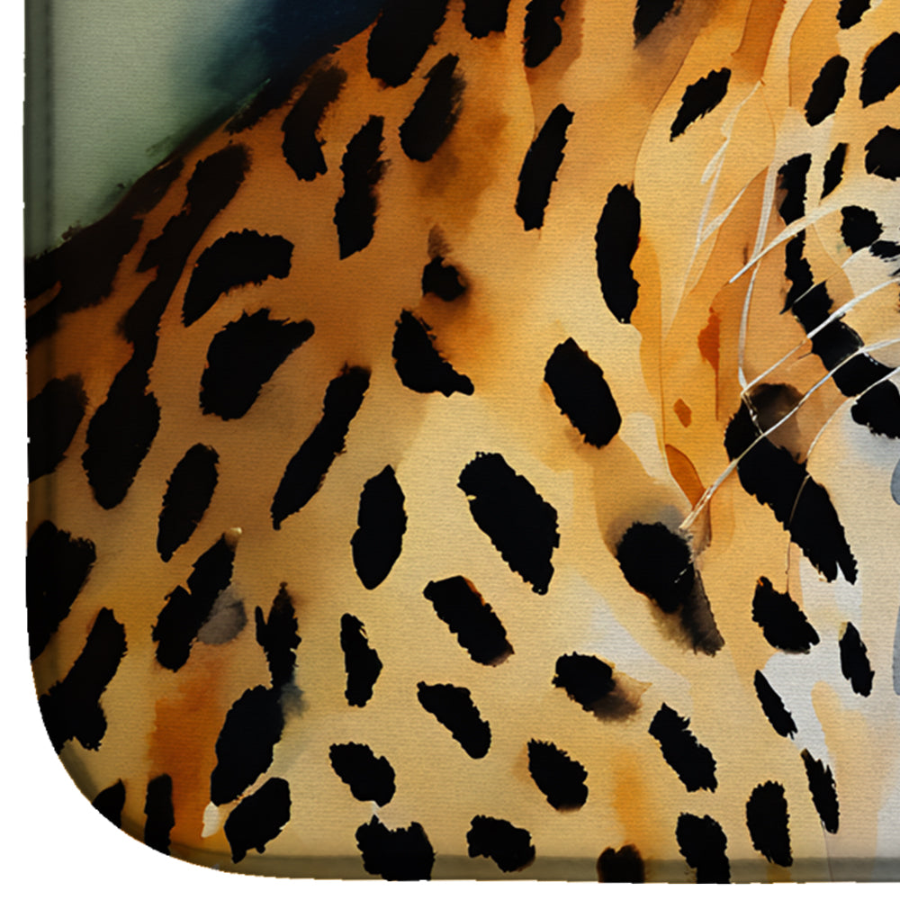 Caroline's Treasures Leopard Dish Drying Mat