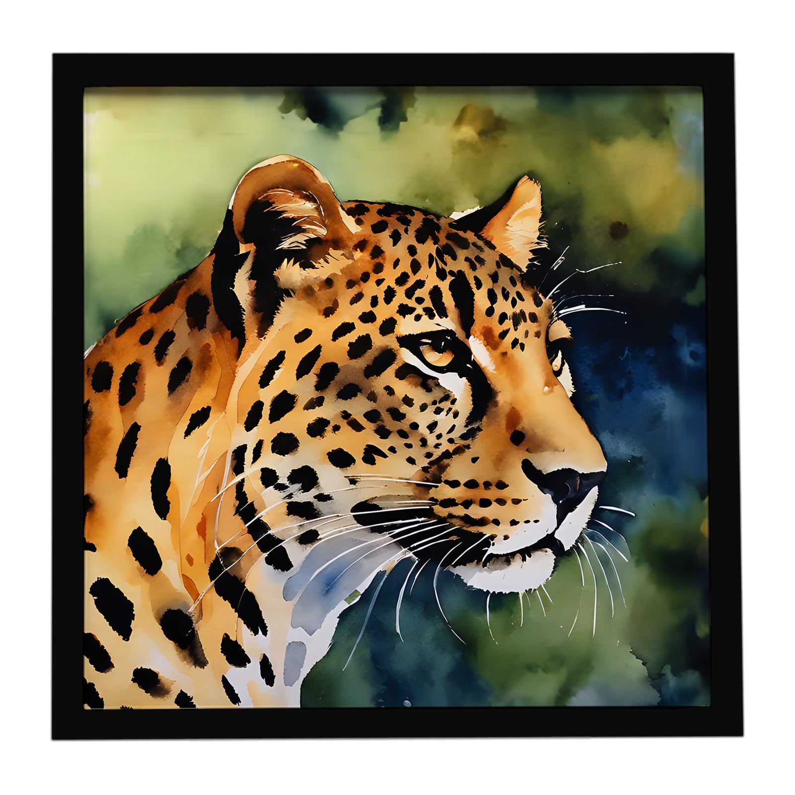 Caroline's Treasures Leopard Framed Metal Print