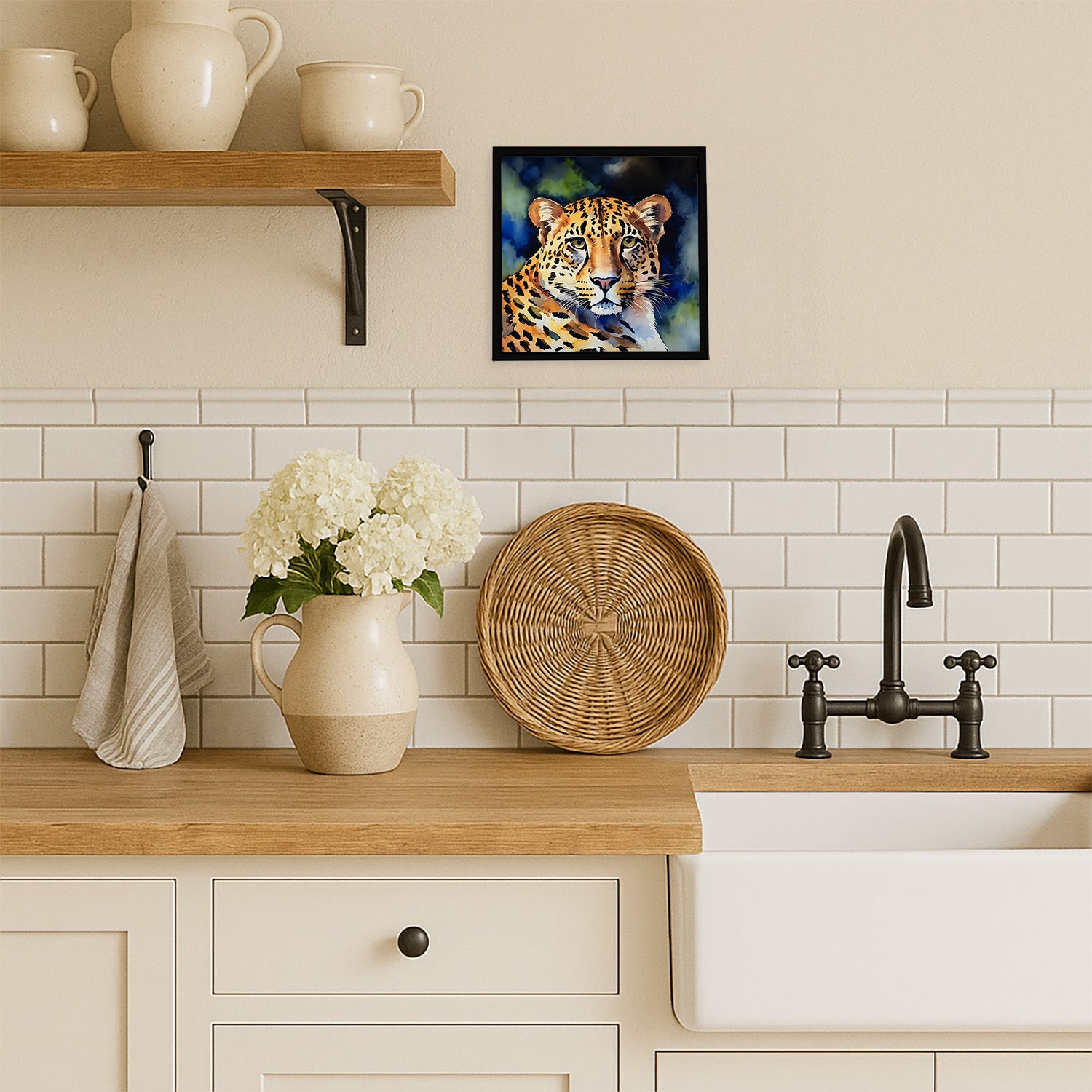 Caroline's Treasures Leopard Framed Metal Print