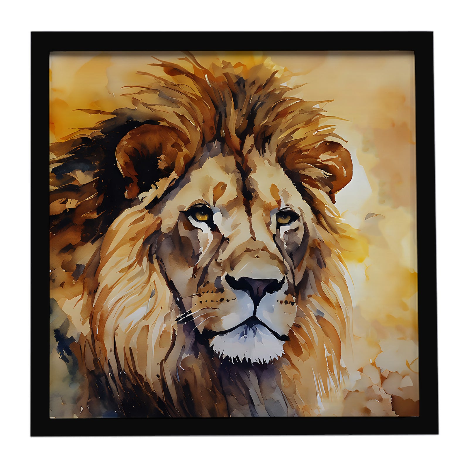 Caroline's Treasures Lion Framed Metal Print