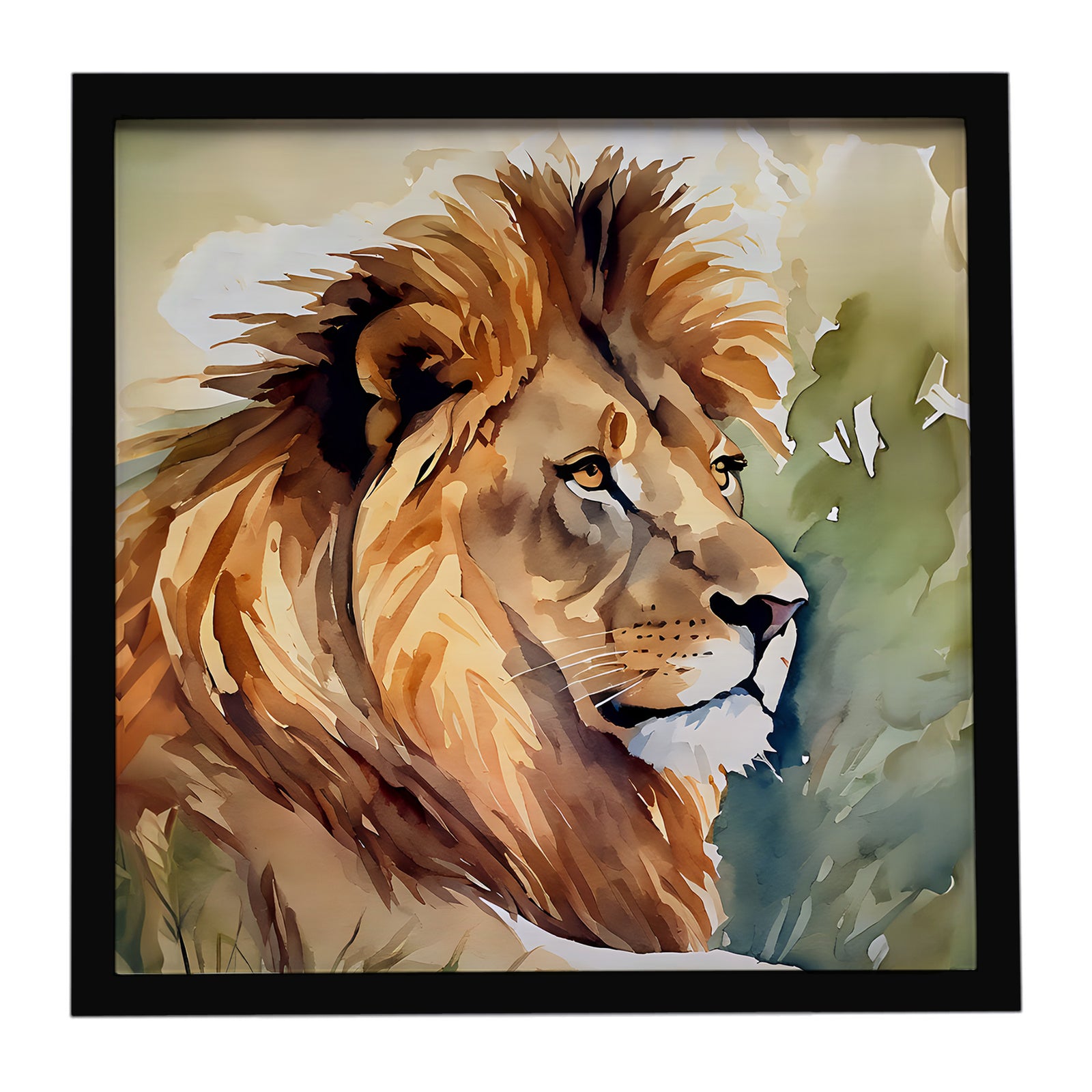 Caroline's Treasures Lion Framed Metal Print