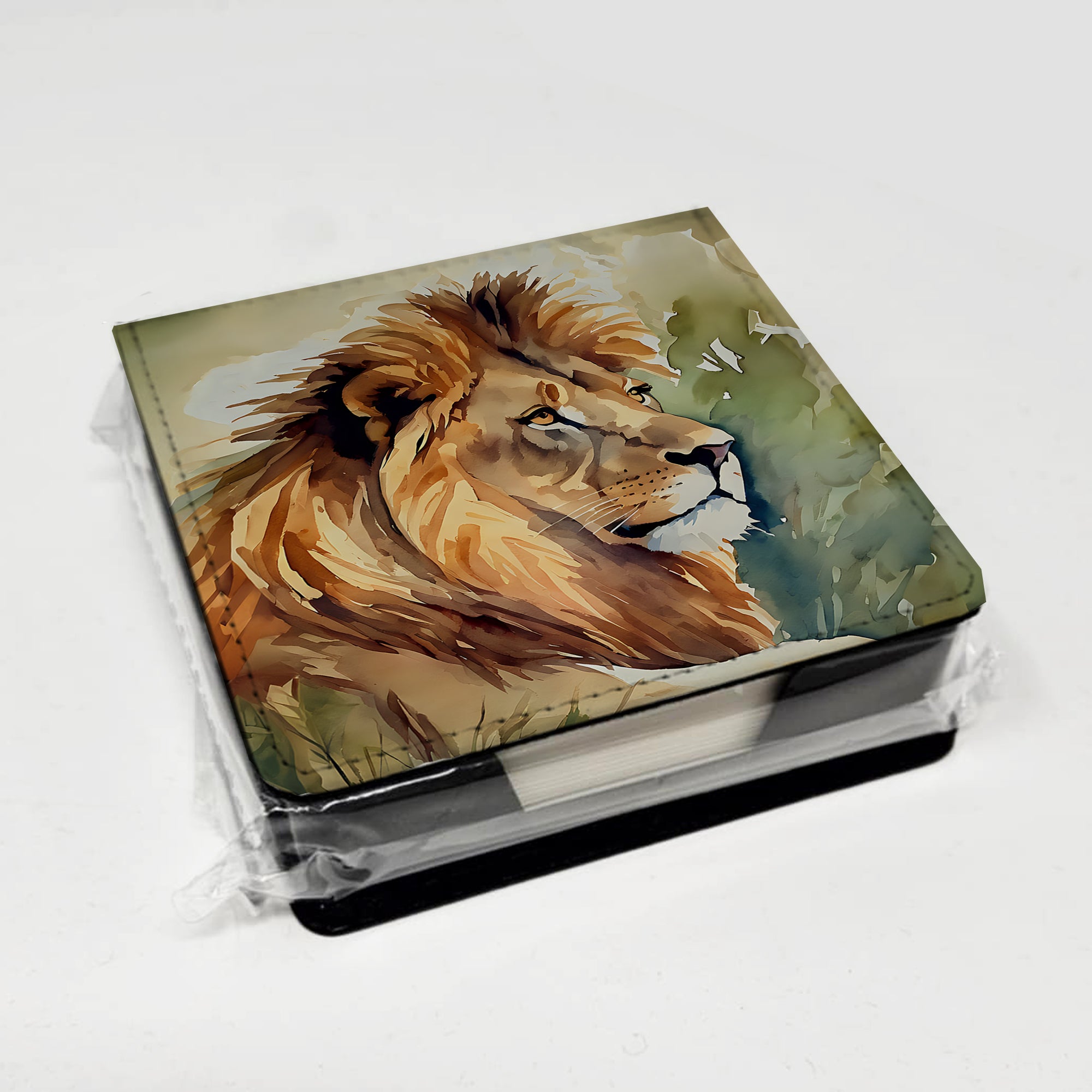 Caroline's Treasures Lion PU Leather Note Paper Holder