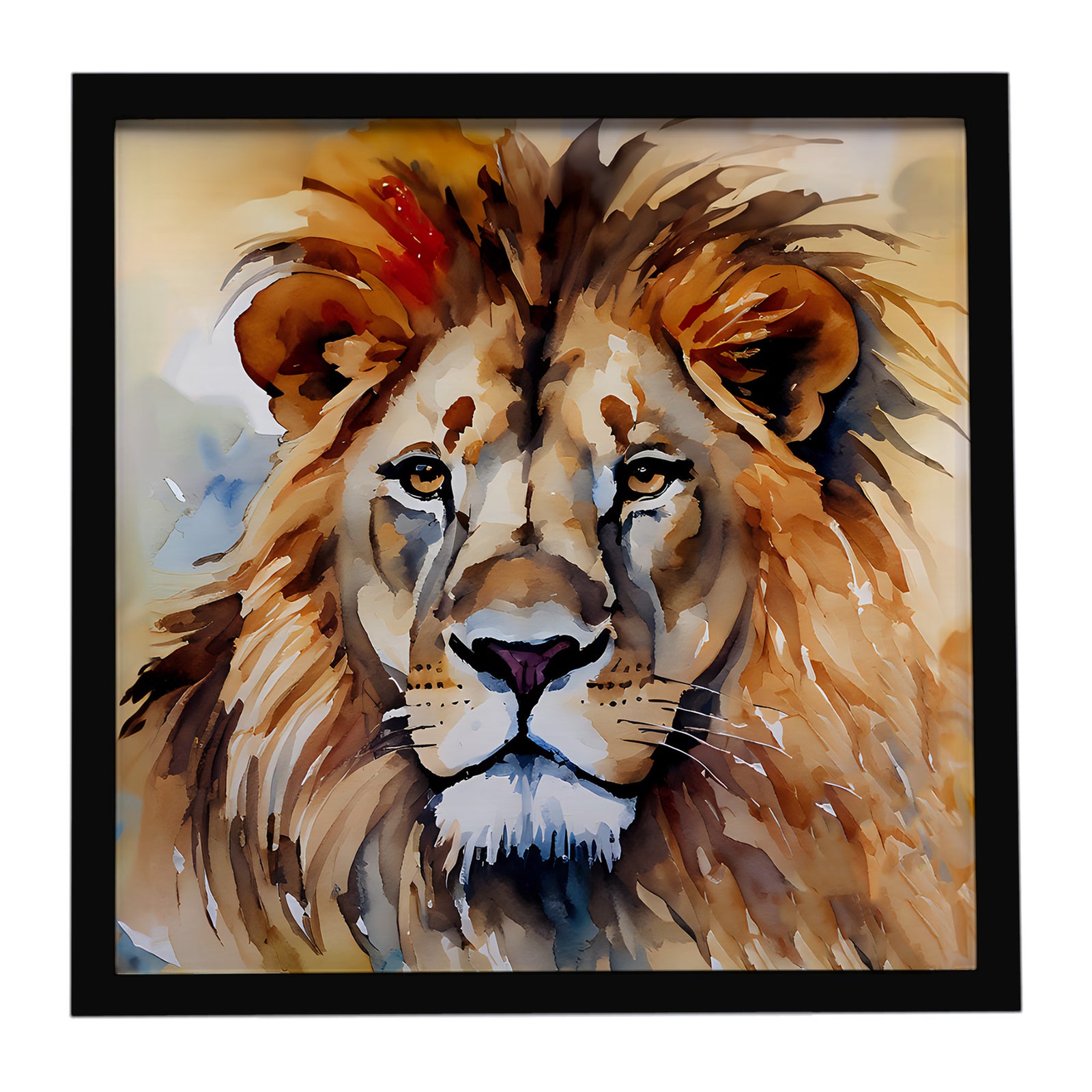 Caroline's Treasures Lion Framed Metal Print