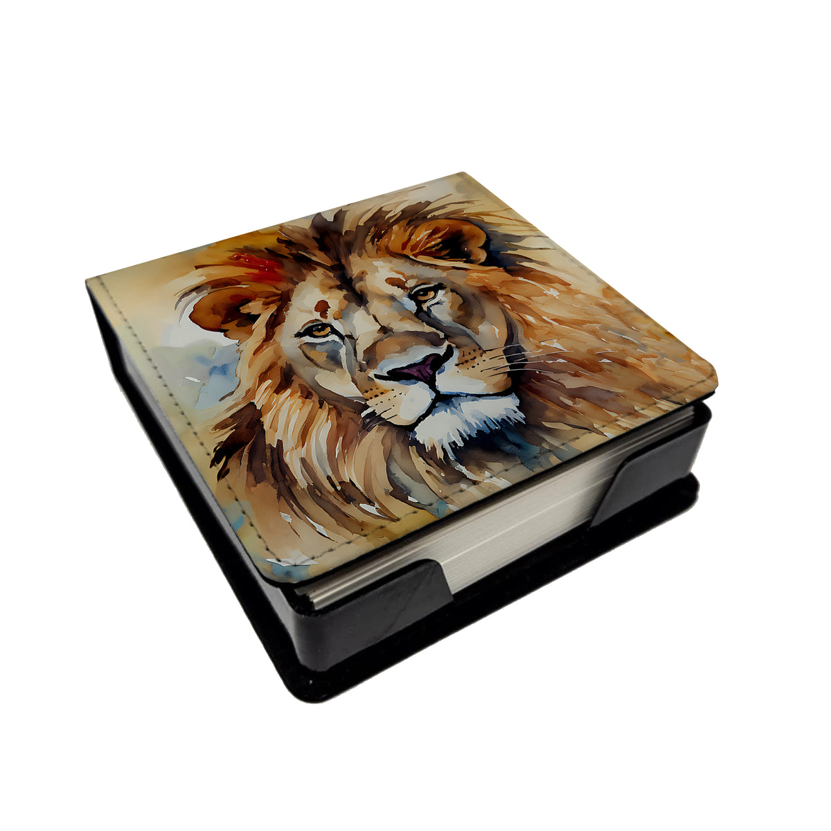 Caroline's Treasures Lion PU Leather Note Paper Holder
