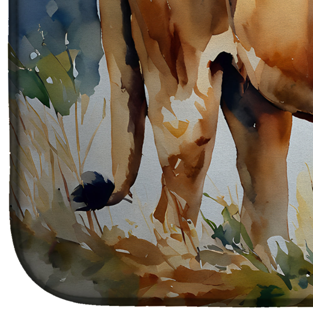 Caroline's Treasures Lion Dish Drying Mat