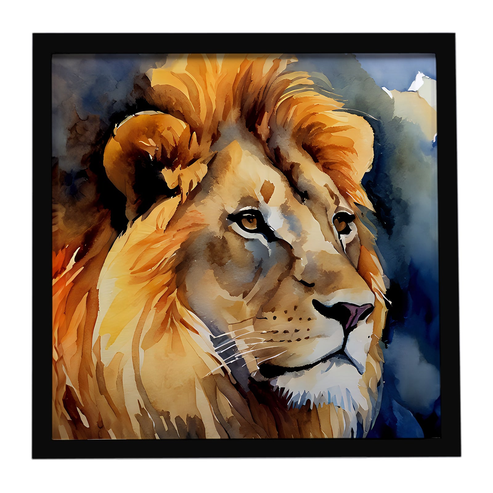 Caroline's Treasures Lion Framed Metal Print